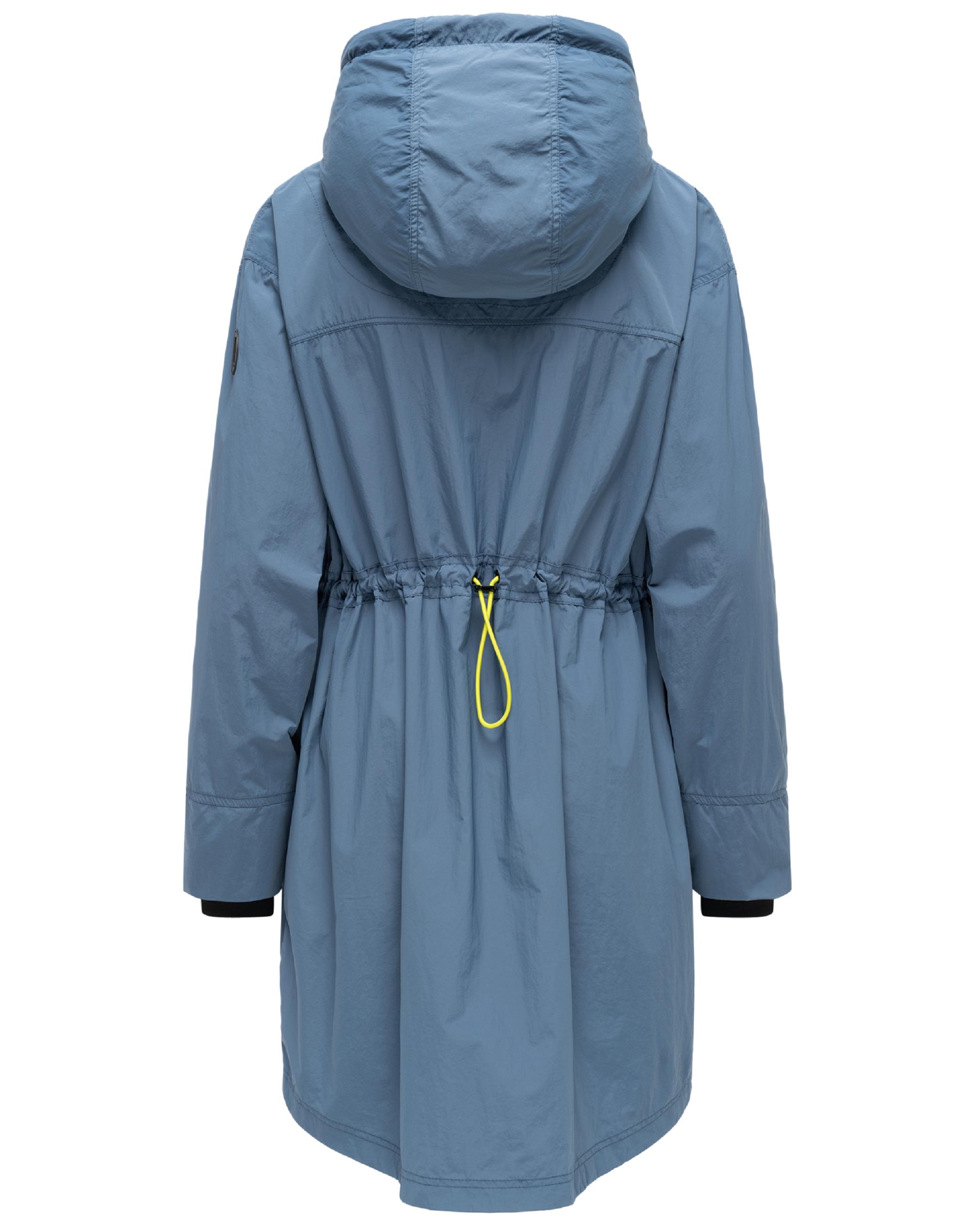 Parka leichter Übergangsmantel mit Taillenzugkordeln "Trüffelbonbon 16" Dusty Blue
