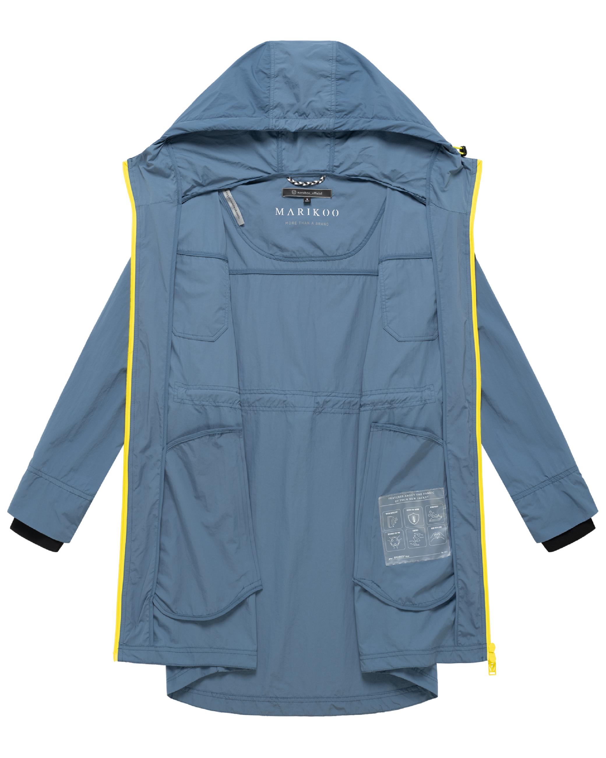 Parka leichter Übergangsmantel mit Taillenzugkordeln "Trüffelbonbon 16" Dusty Blue