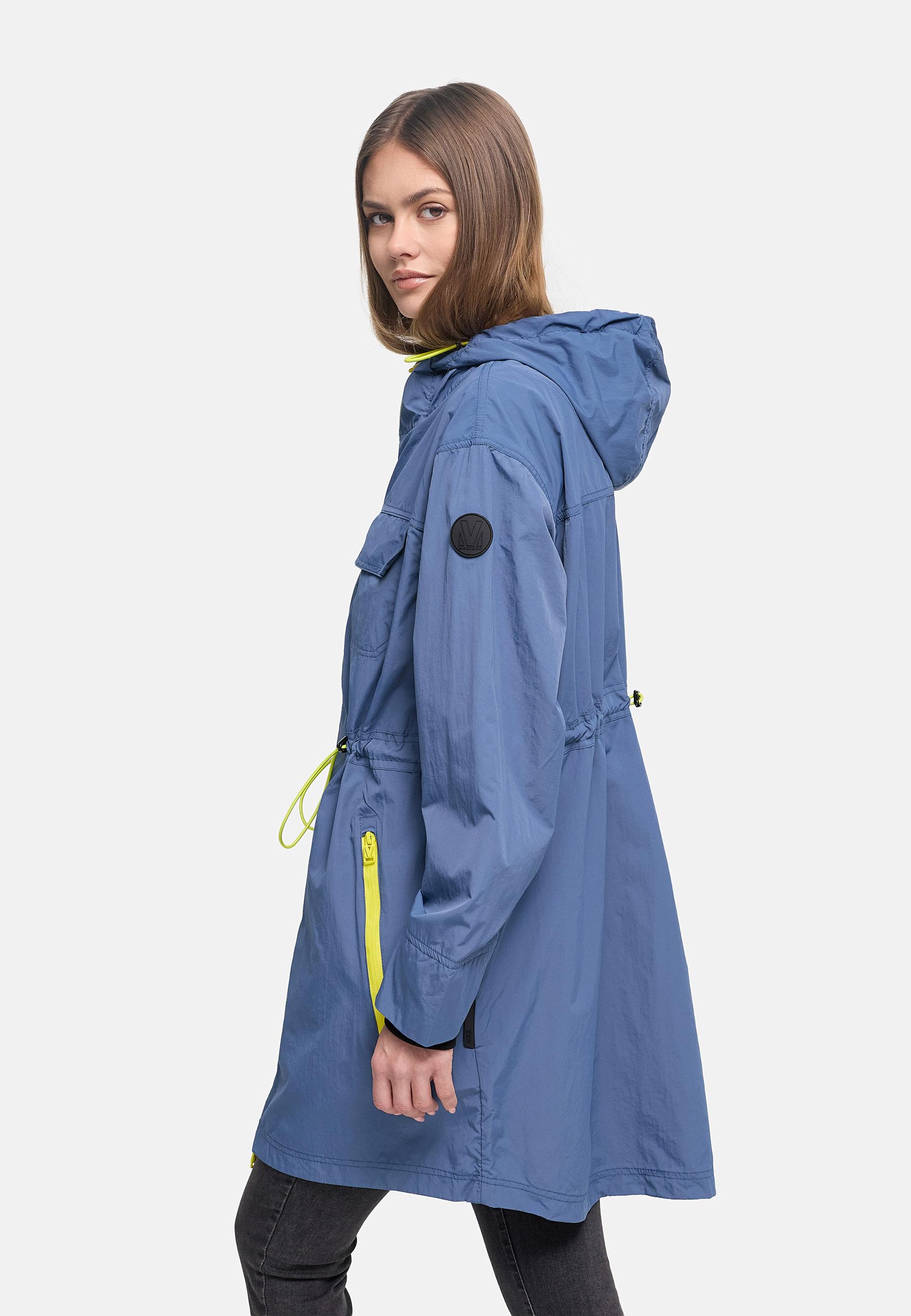 Parka leichter Übergangsmantel mit Taillenzugkordeln "Trüffelbonbon 16" Dusty Blue