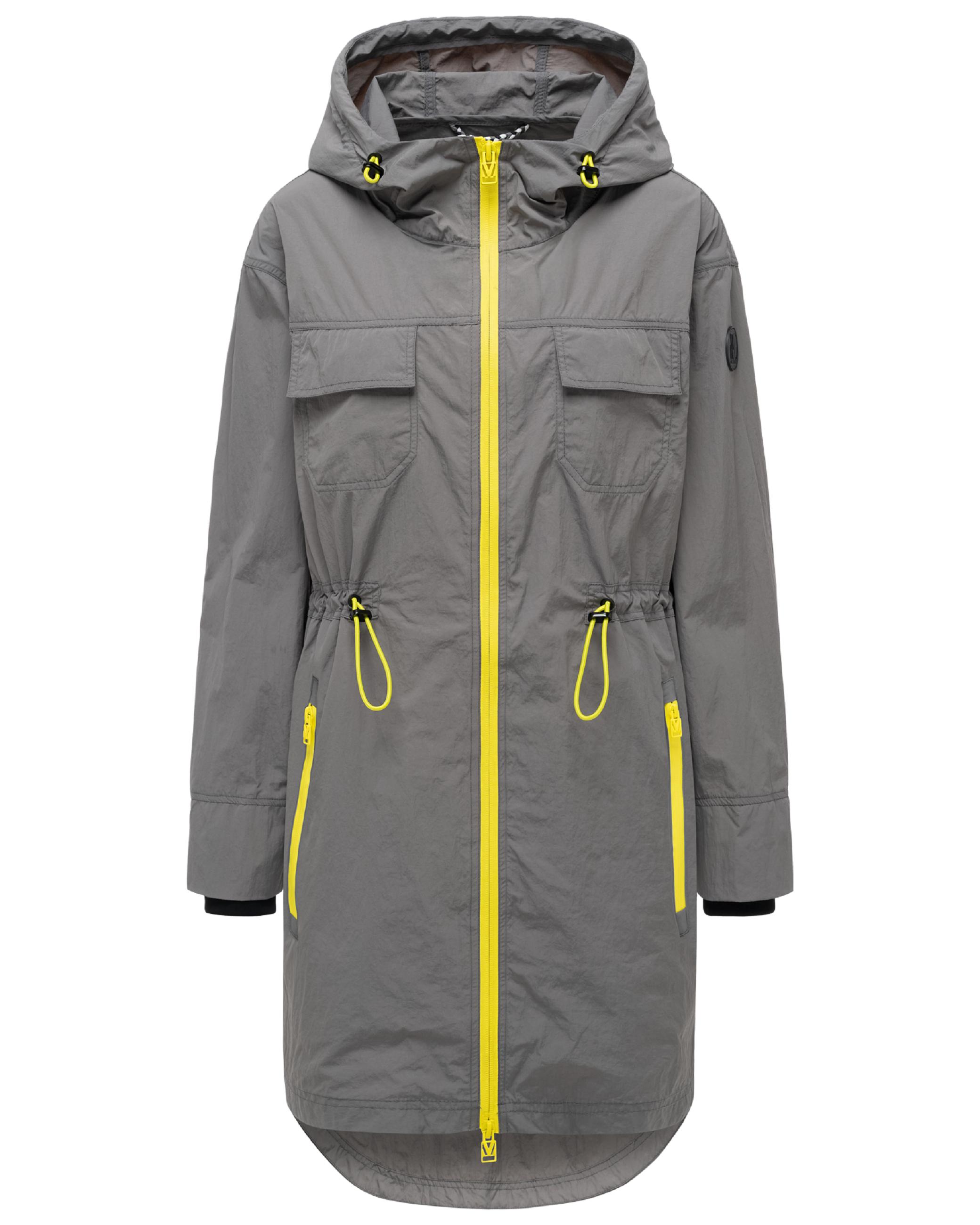 Parka leichter Übergangsmantel mit Taillenzugkordeln "Trüffelbonbon 16" Grey