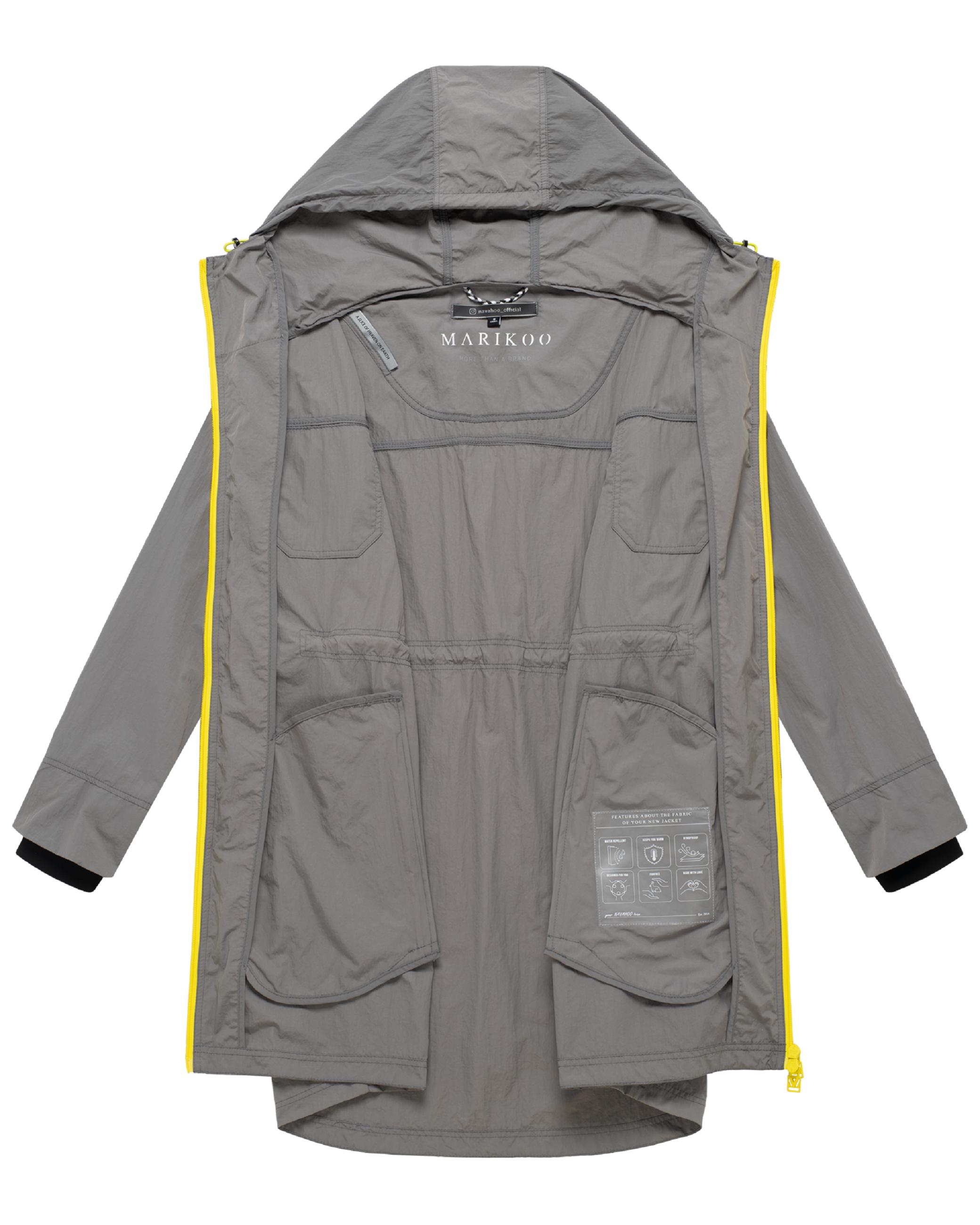 Parka leichter Übergangsmantel mit Taillenzugkordeln "Trüffelbonbon 16" Grey