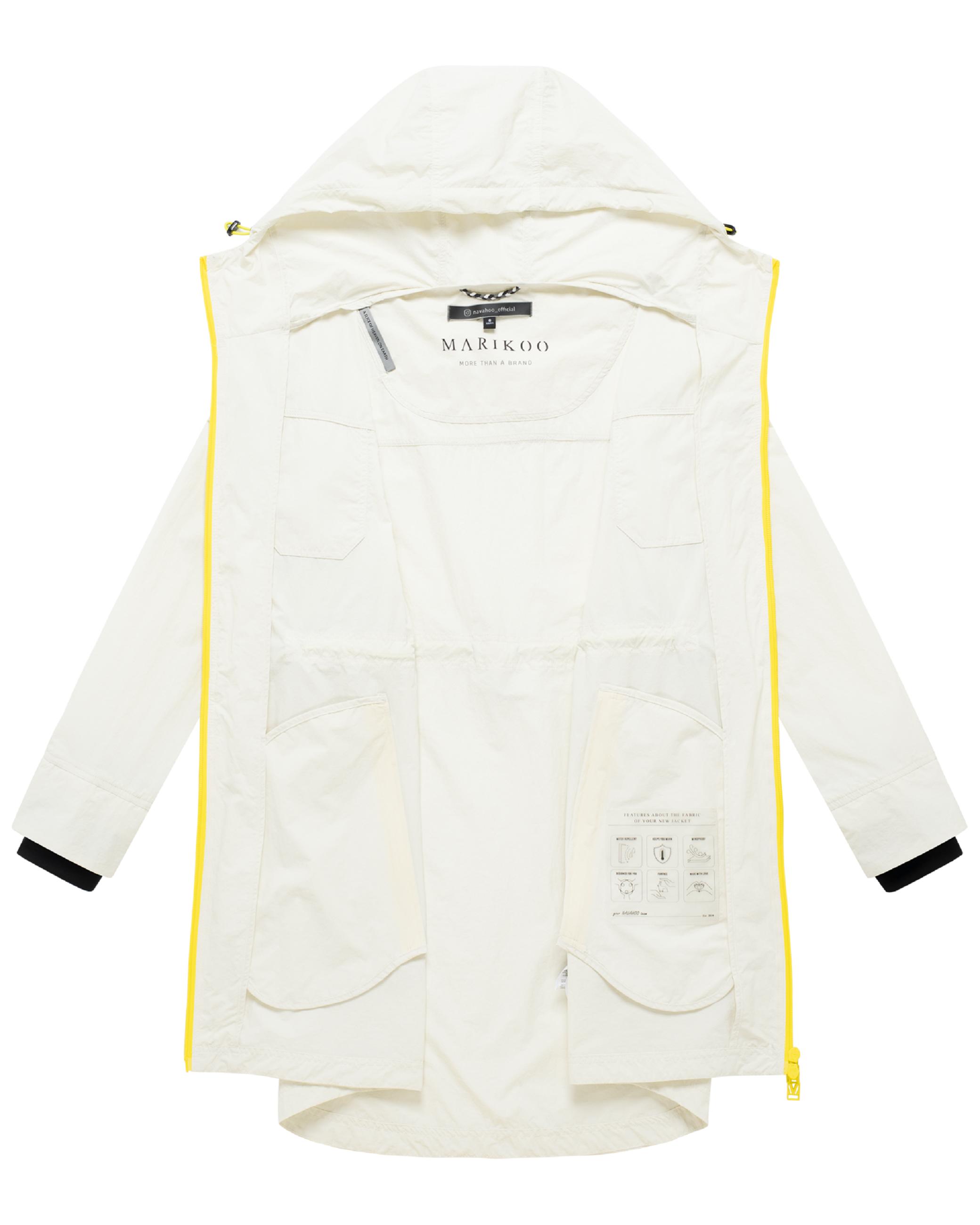 Parka leichter Übergangsmantel mit Taillenzugkordeln "Trüffelbonbon 16" Offwhite