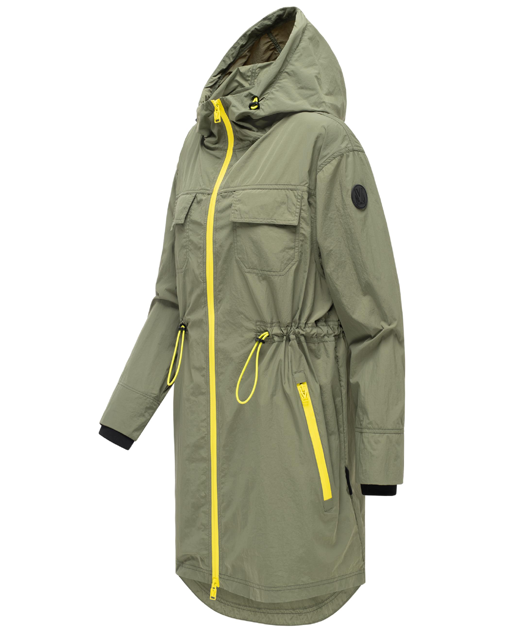 Parka leichter Übergangsmantel mit Taillenzugkordeln "Trüffelbonbon 16" Olive Leaf