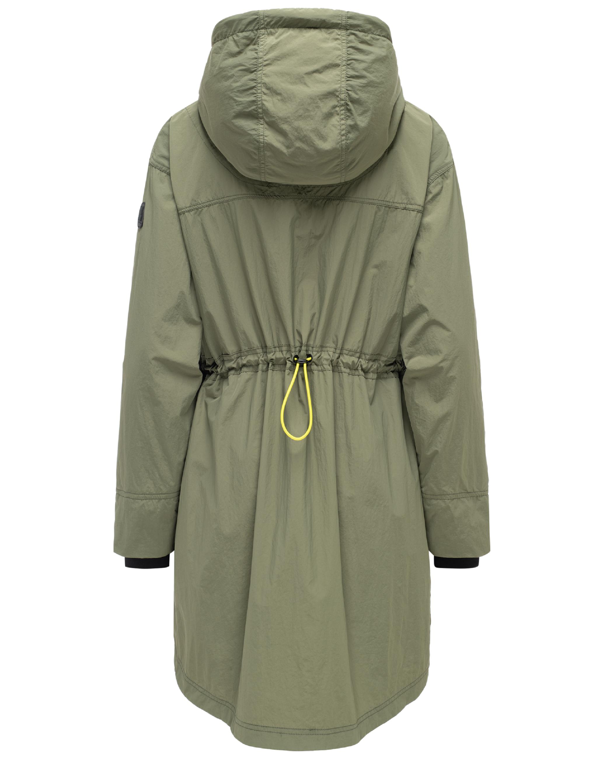 Parka leichter Übergangsmantel mit Taillenzugkordeln "Trüffelbonbon 16" Olive Leaf