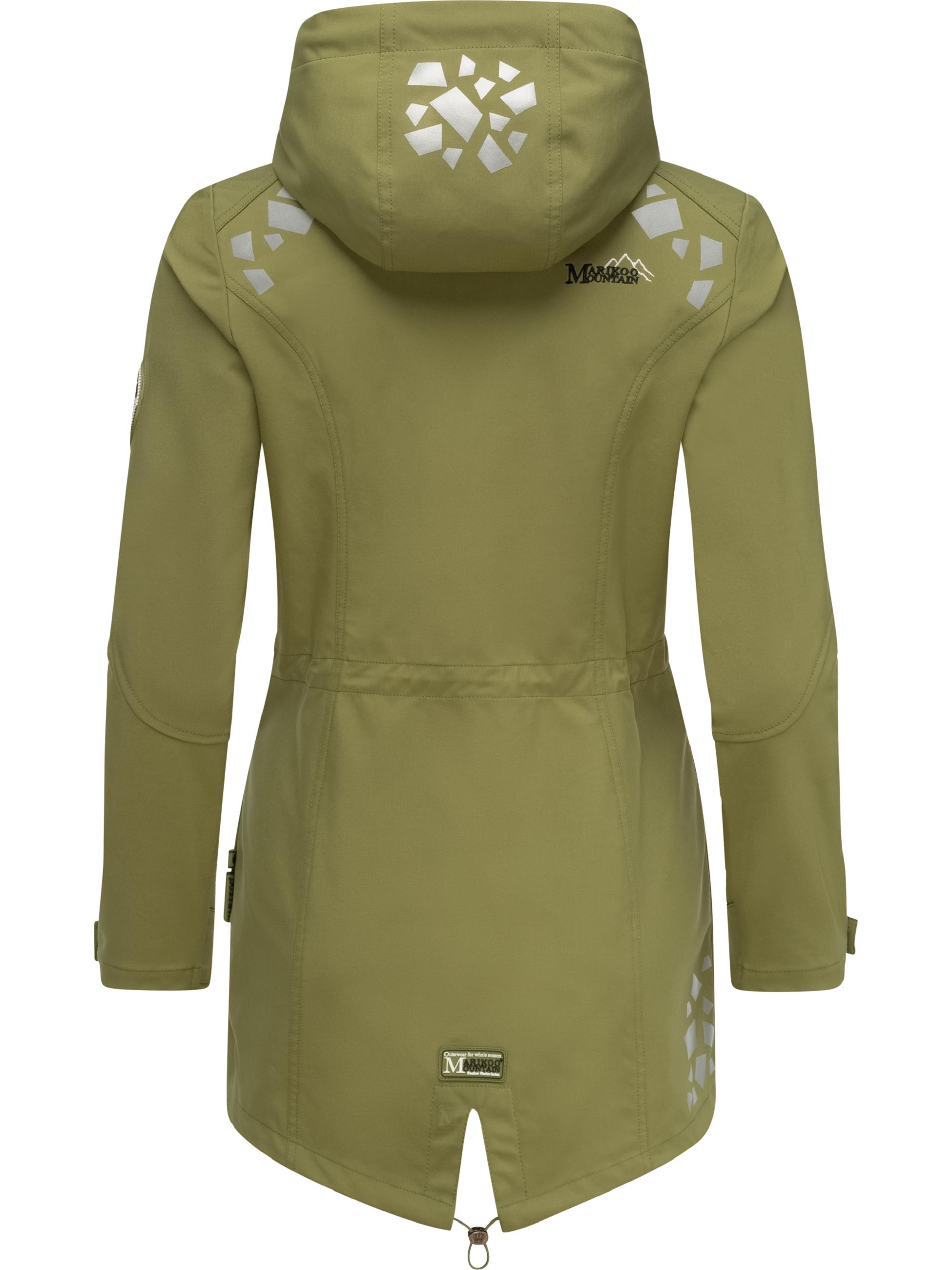 Übergang Softshell-Mantel mit Kapuze "Ulissaa" Olive