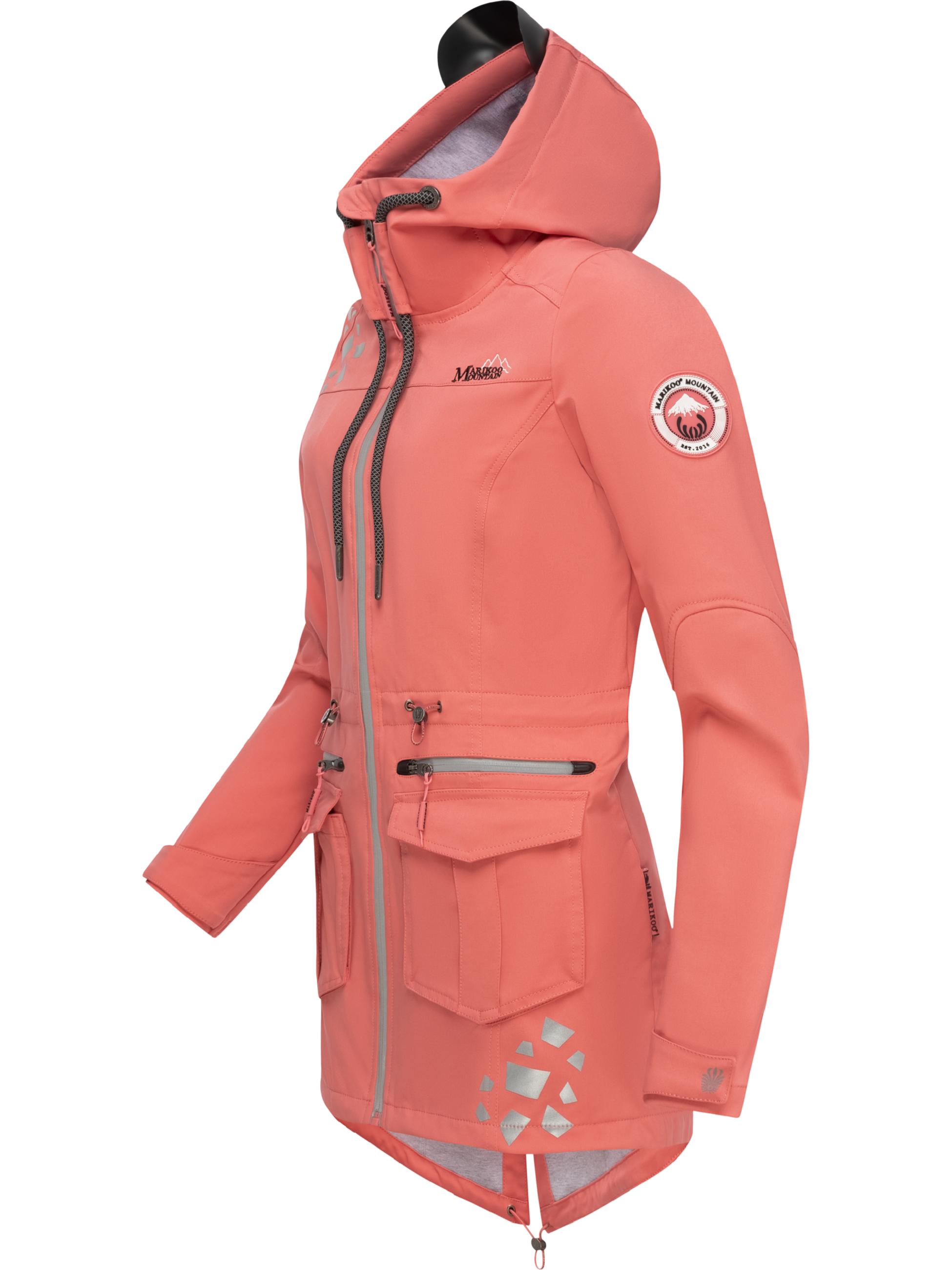 Übergang Softshell-Mantel mit Kapuze "Ulissaa" Rose Coral