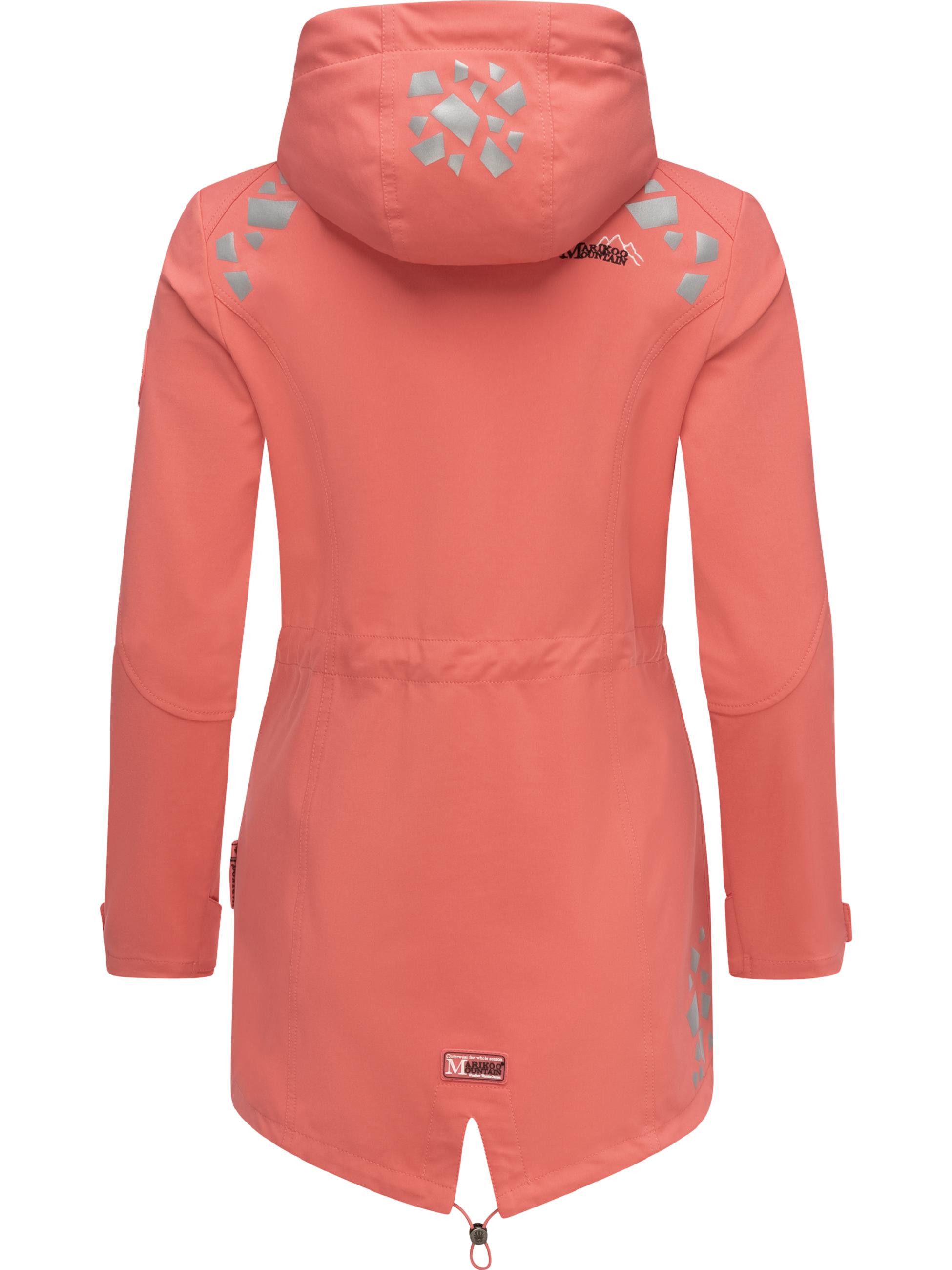 Übergang Softshell-Mantel mit Kapuze "Ulissaa" Rose Coral