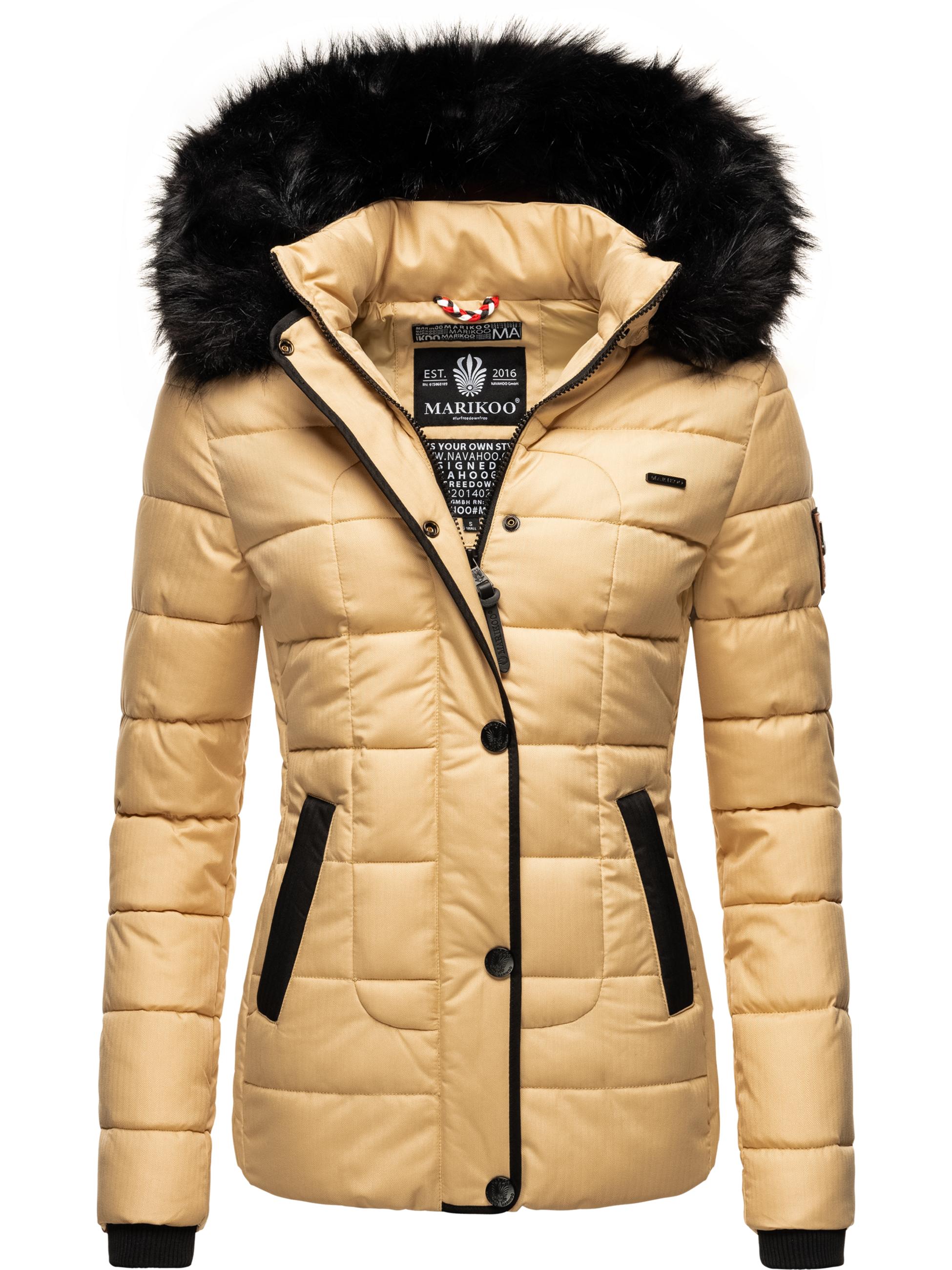 Winter Steppjacke mit Kapuze "Unique" Beige