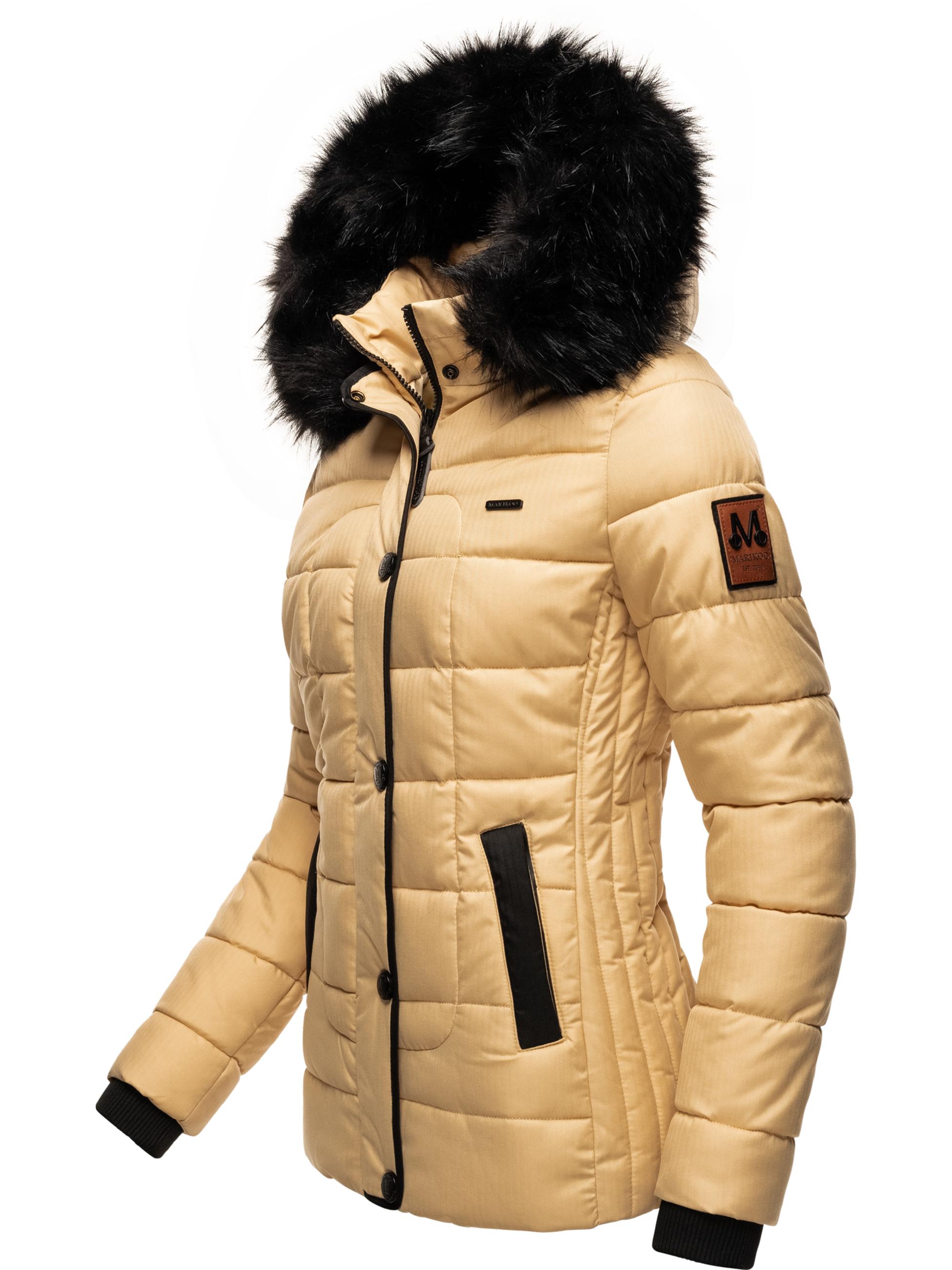 Winter Steppjacke mit Kapuze "Unique" Beige