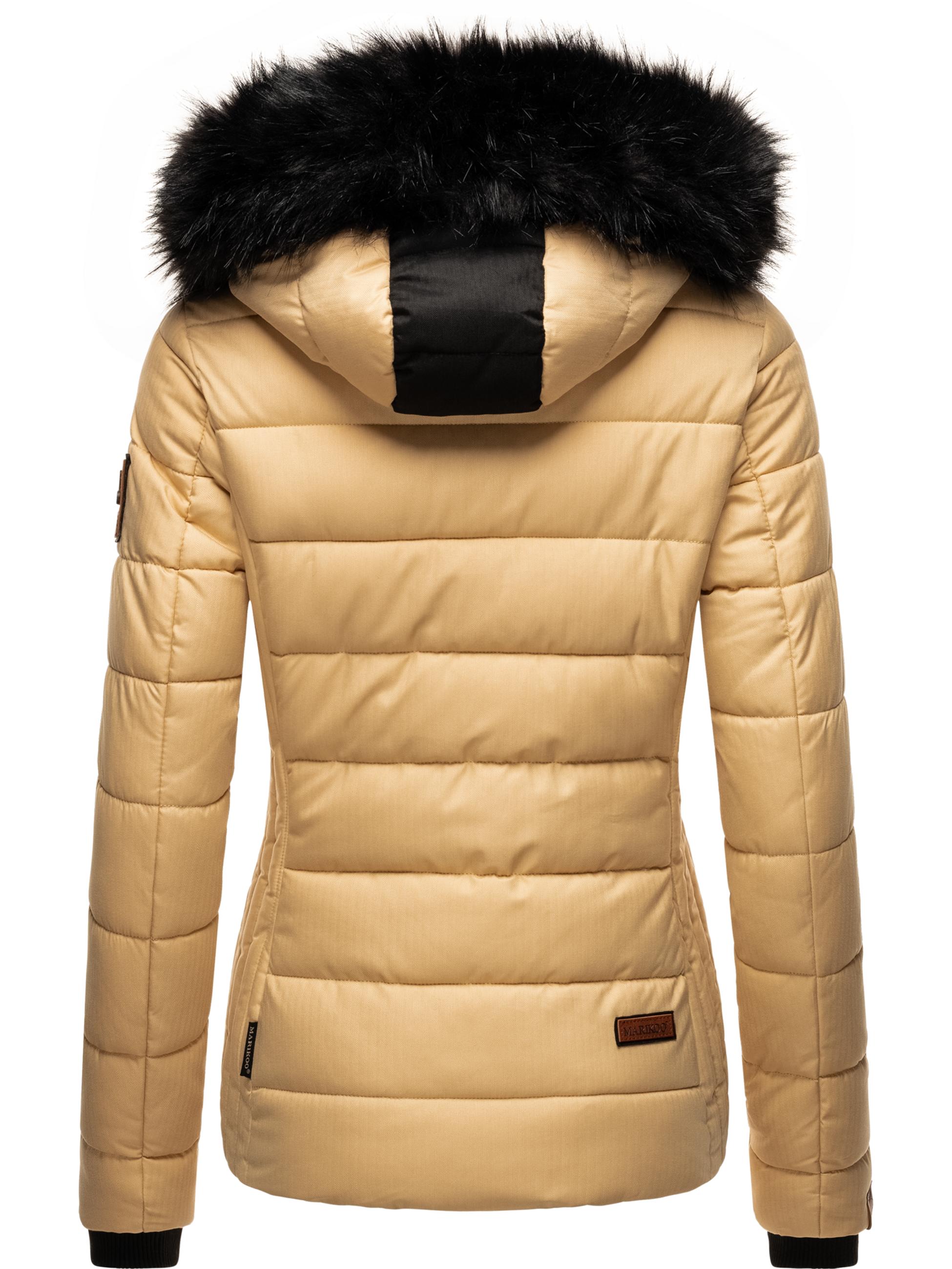 Winter Steppjacke mit Kapuze "Unique" Beige