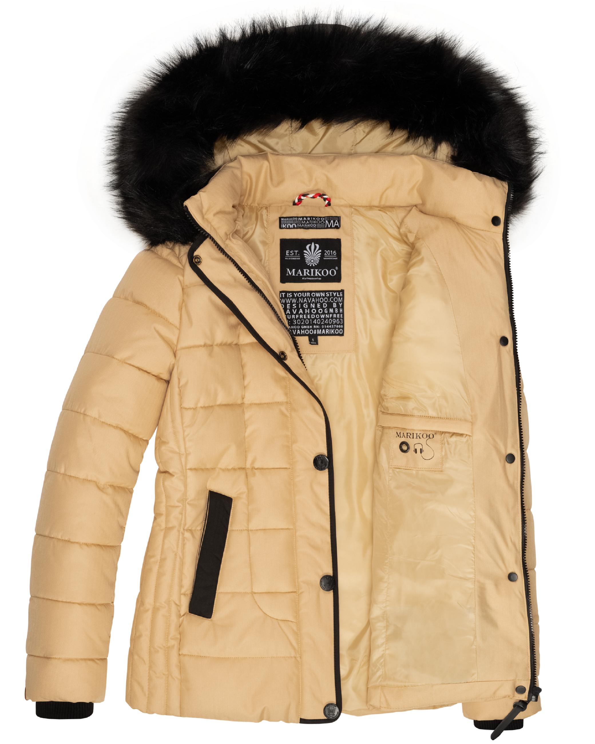 Winter Steppjacke mit Kapuze "Unique" Beige