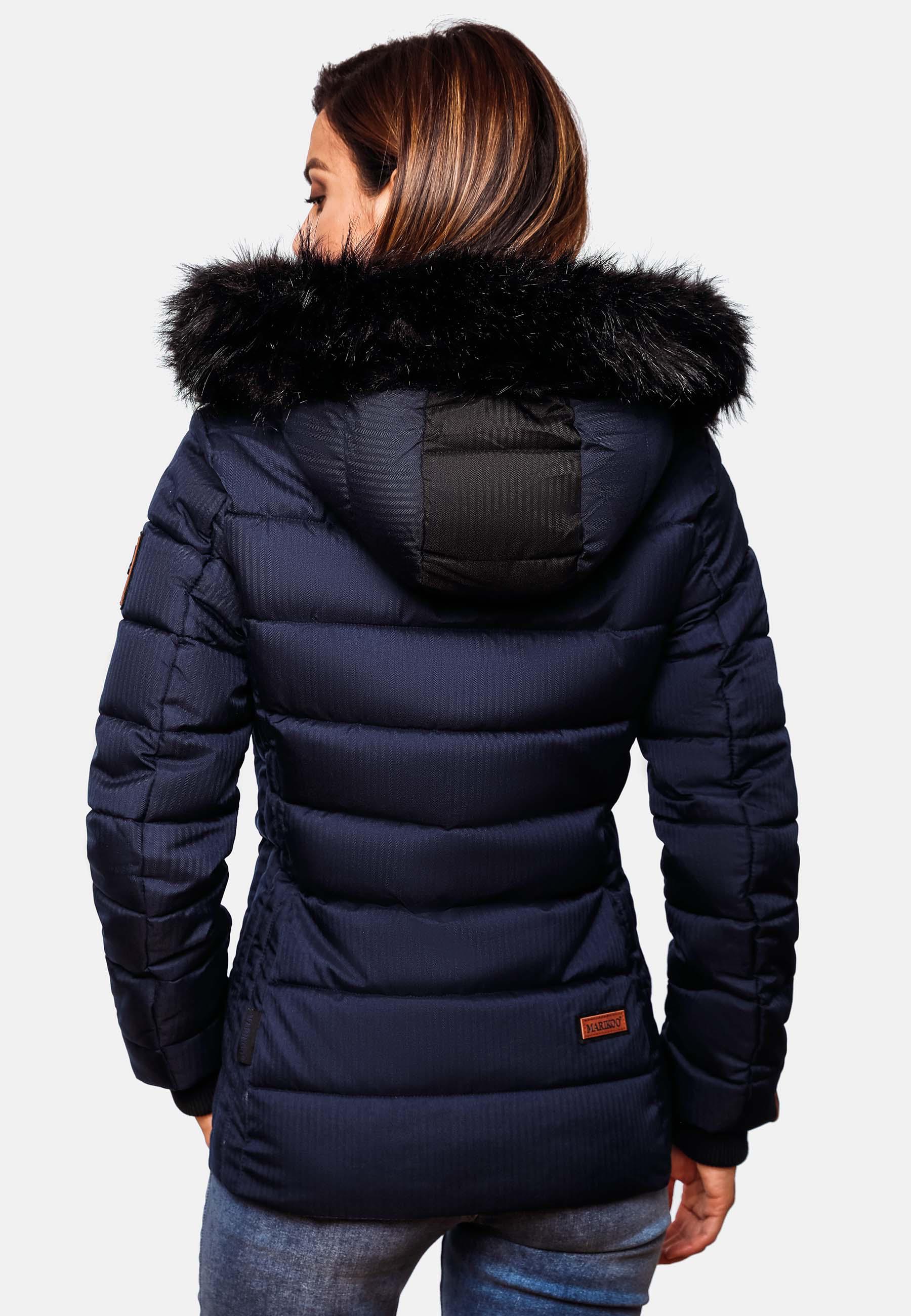 Winter Steppjacke mit Kapuze "Unique" Blau