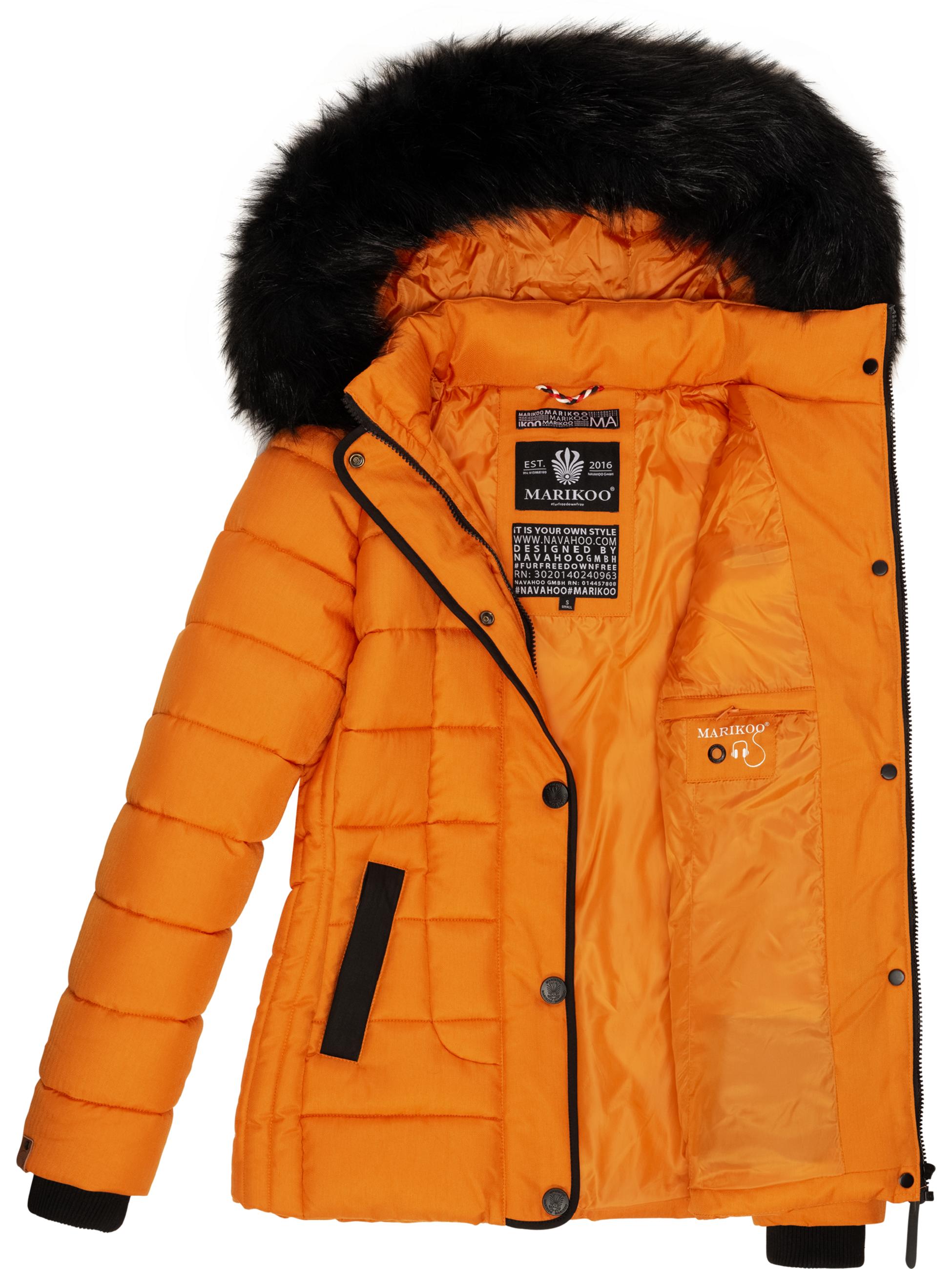 Winter Steppjacke mit Kapuze "Unique" Burnt Orange