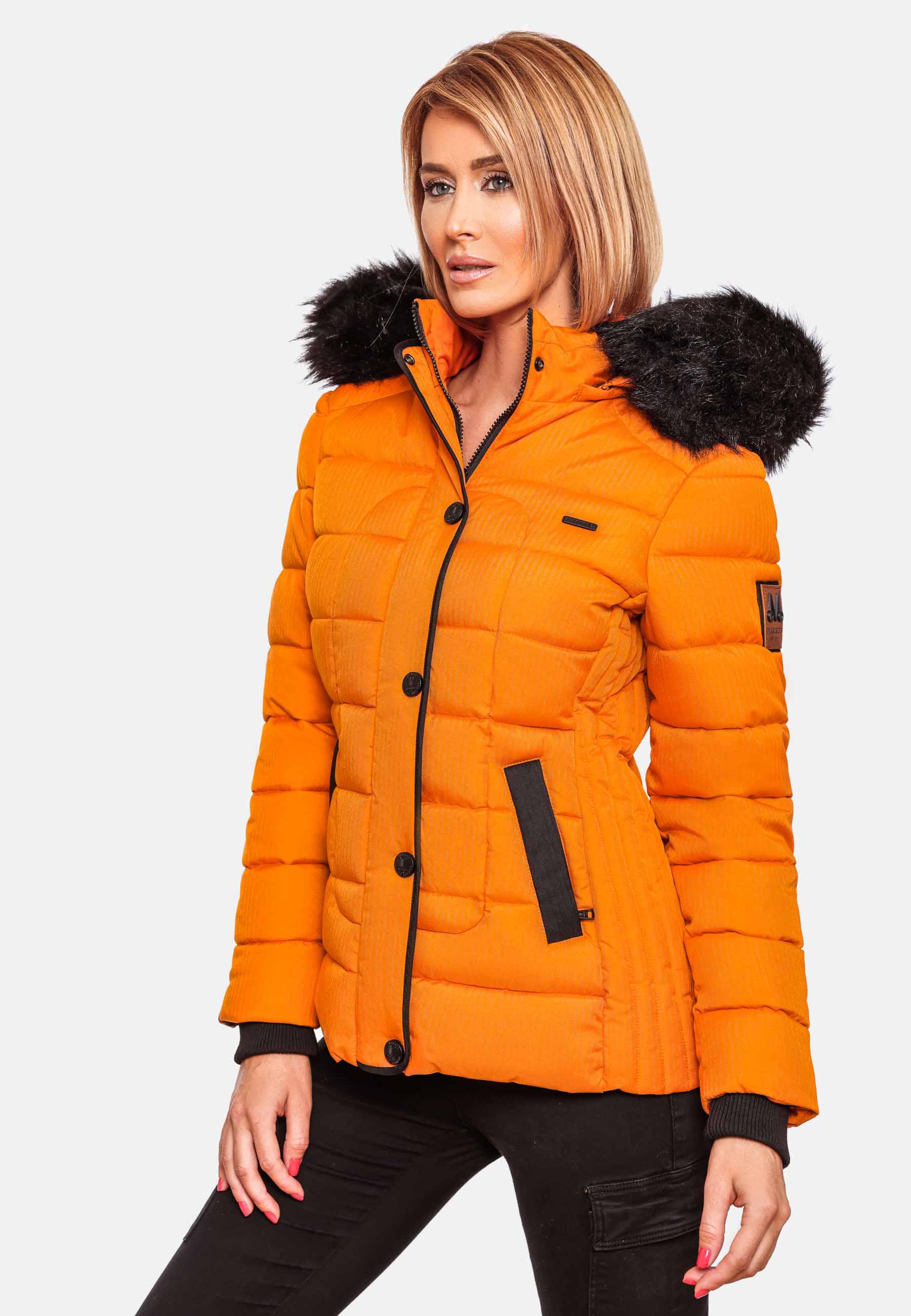 Winter Steppjacke mit Kapuze "Unique" Burnt Orange