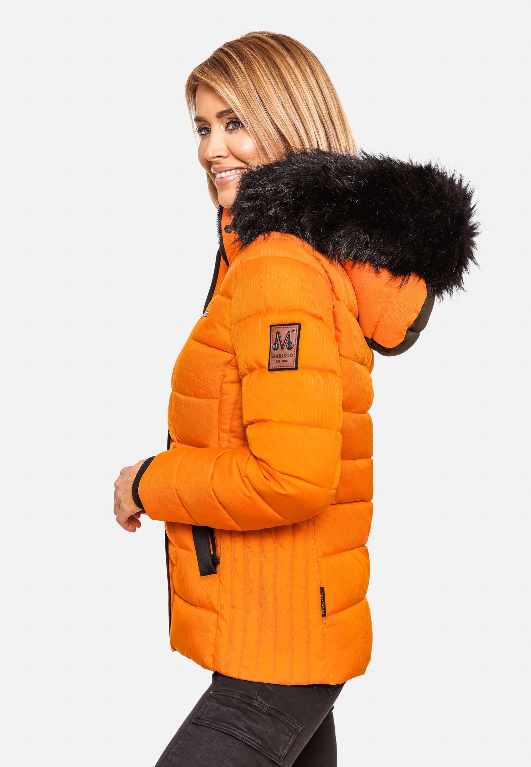 Winter Steppjacke mit Kapuze "Unique" Burnt Orange