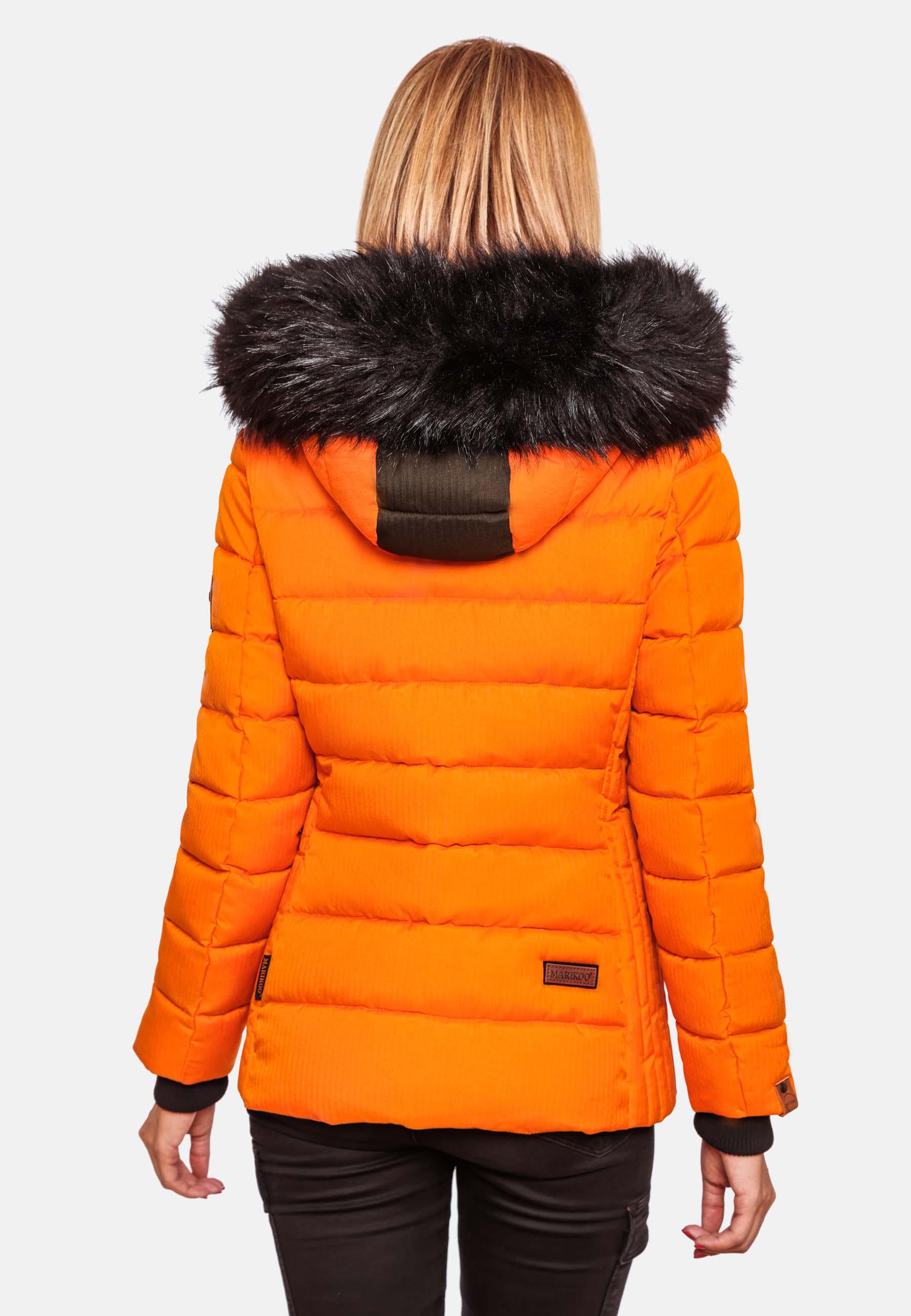 Winter Steppjacke mit Kapuze "Unique" Burnt Orange