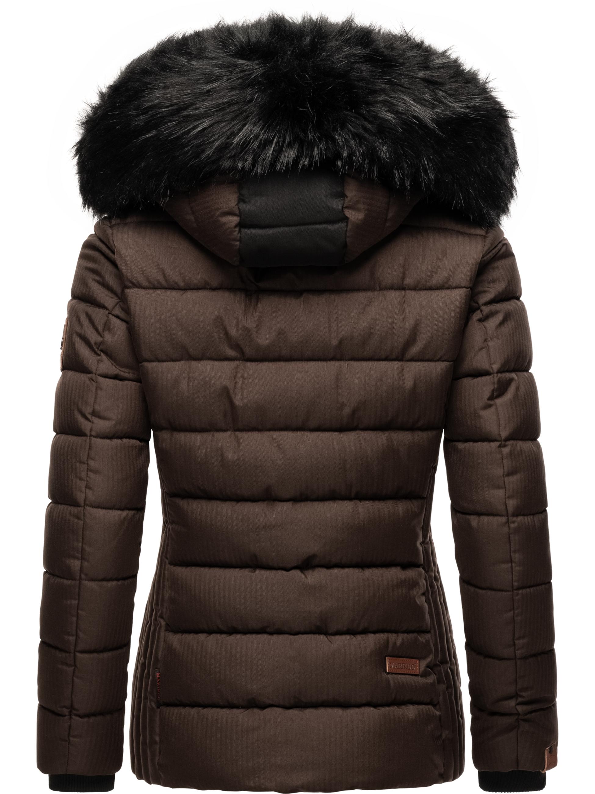 Winter Steppjacke mit Kapuze "Unique" Dark Choco