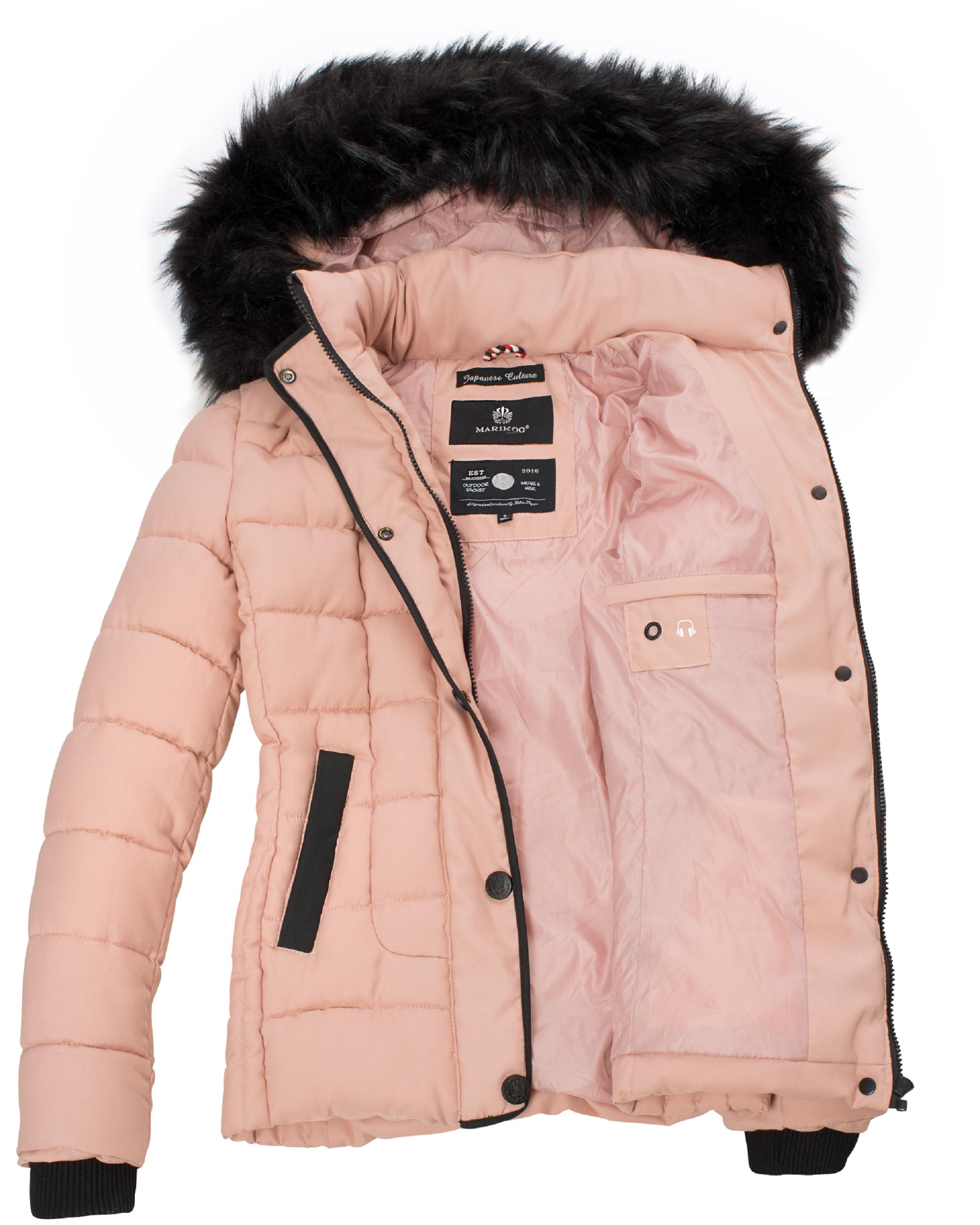 Winter Steppjacke mit Kapuze "Unique" Rosa