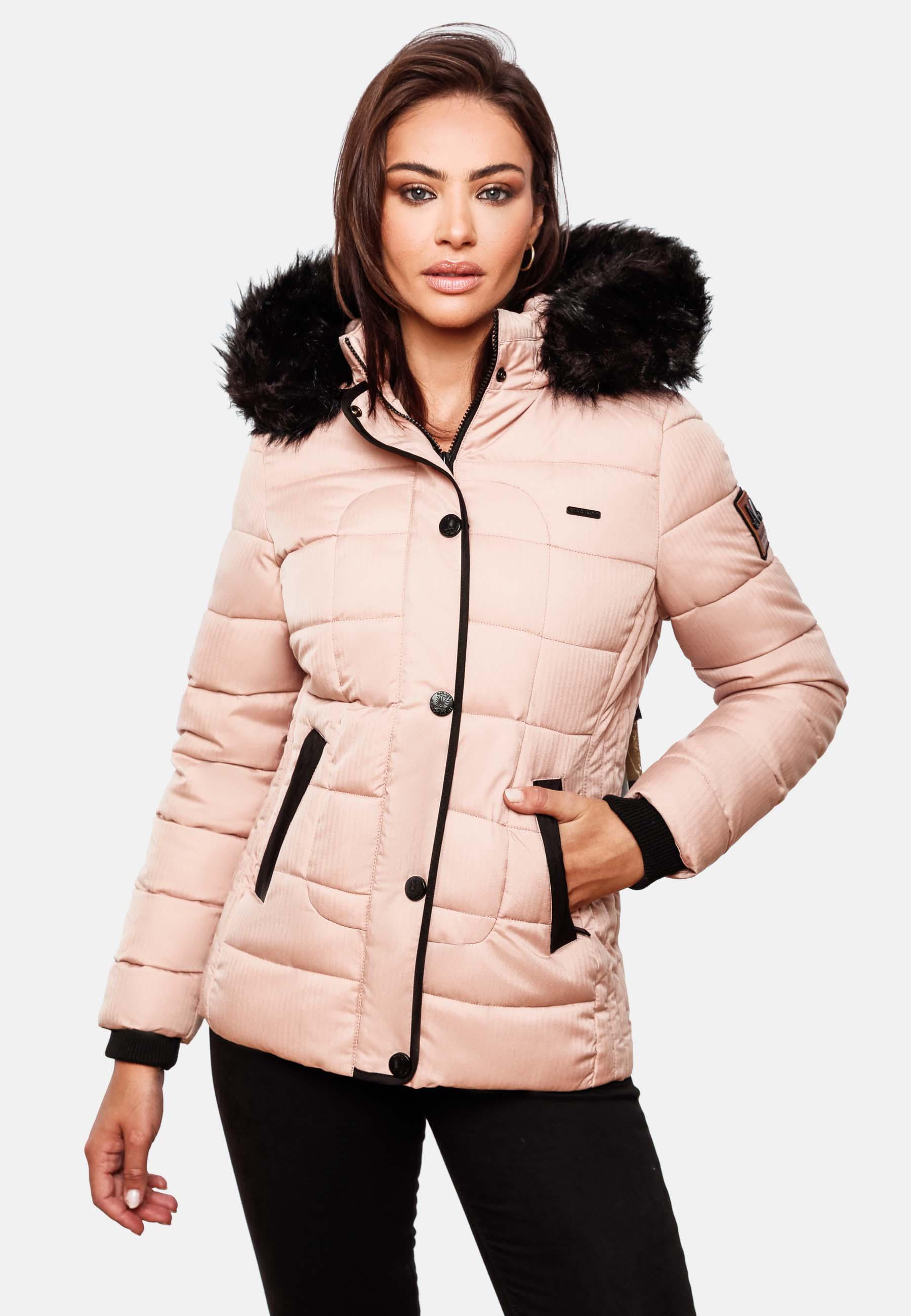 Winter Steppjacke mit Kapuze "Unique" Rosa