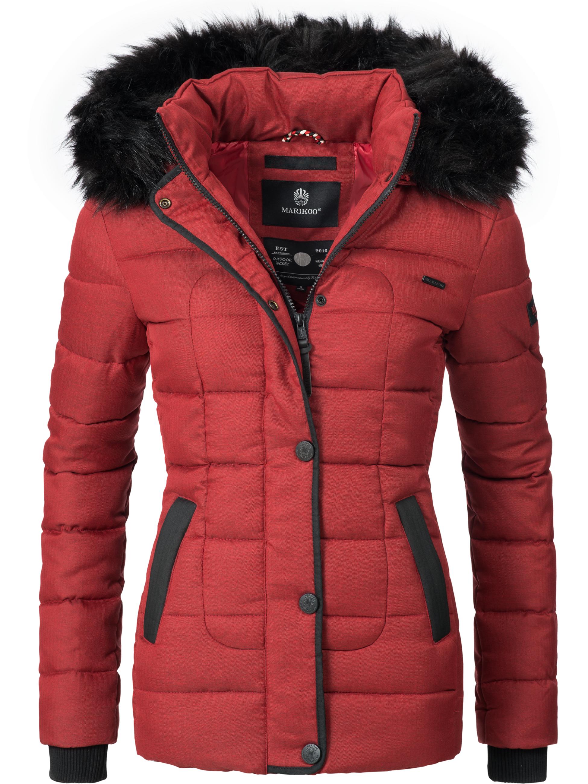 Winter Steppjacke mit Kapuze "Unique" Rot