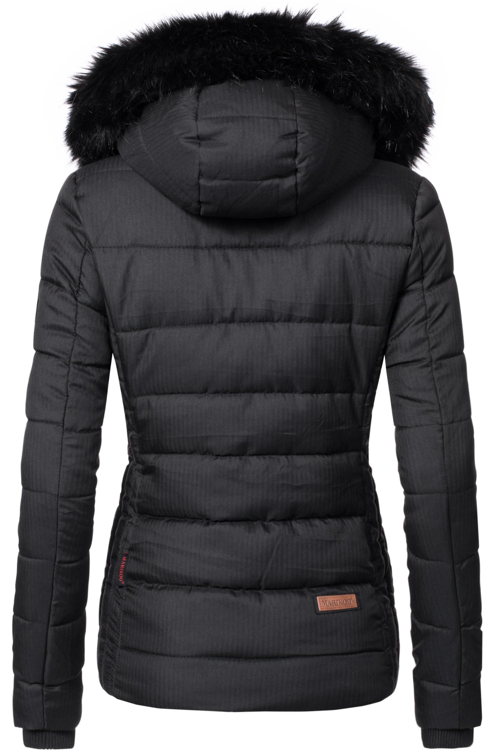 Winter Steppjacke mit Kapuze "Unique" Schwarz