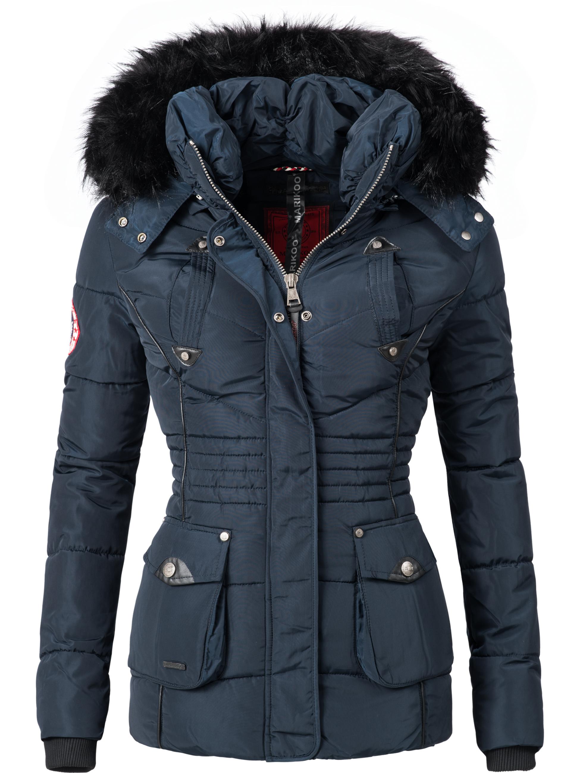 Gefütterte Steppjacke mit Kapuze "Vanilla" Blau