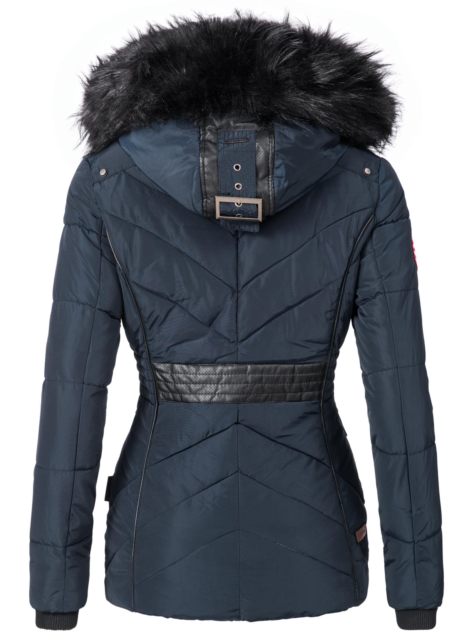 Gefütterte Steppjacke mit Kapuze "Vanilla" Blau