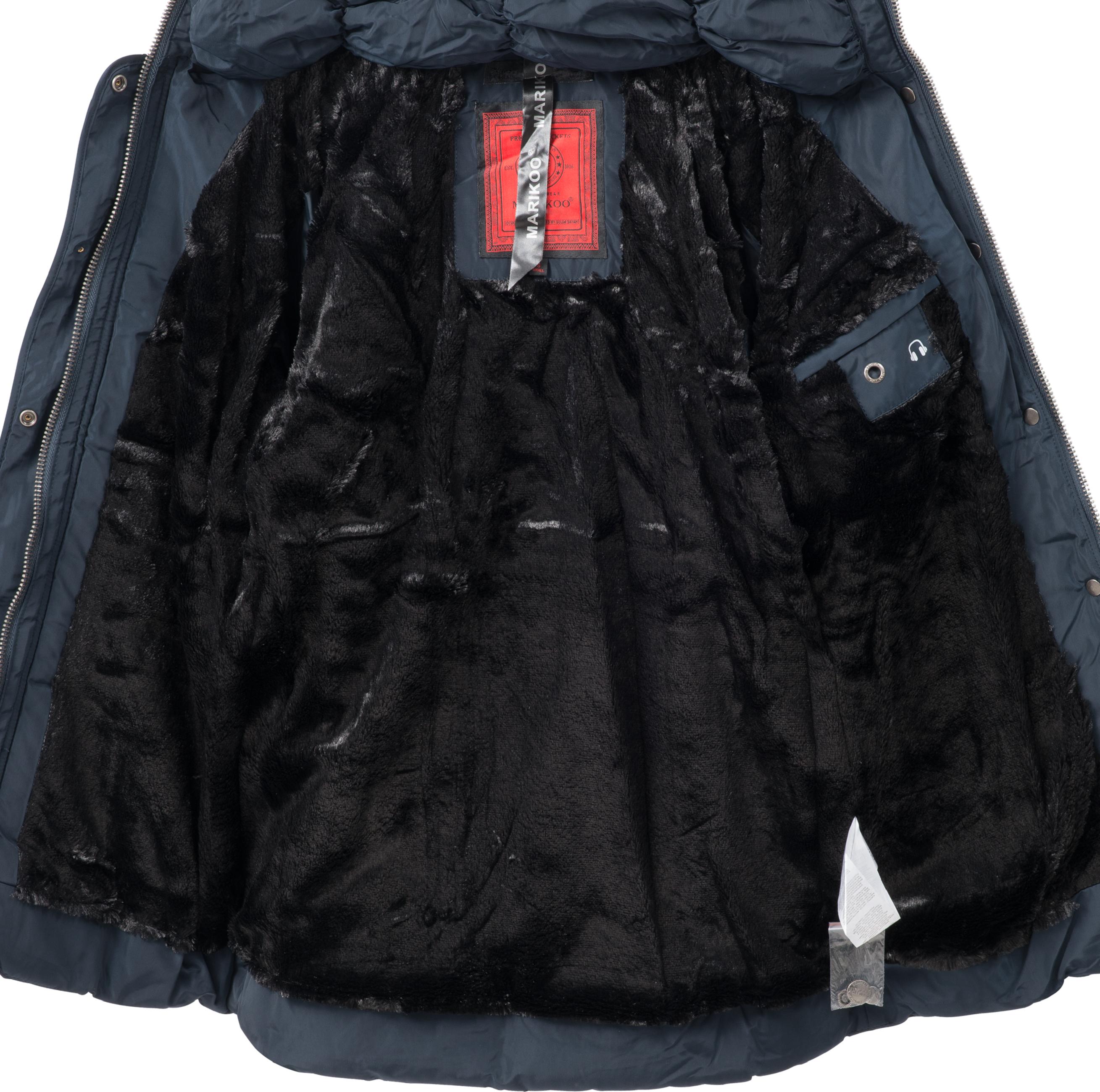 Gefütterte Steppjacke mit Kapuze "Vanilla" Blau