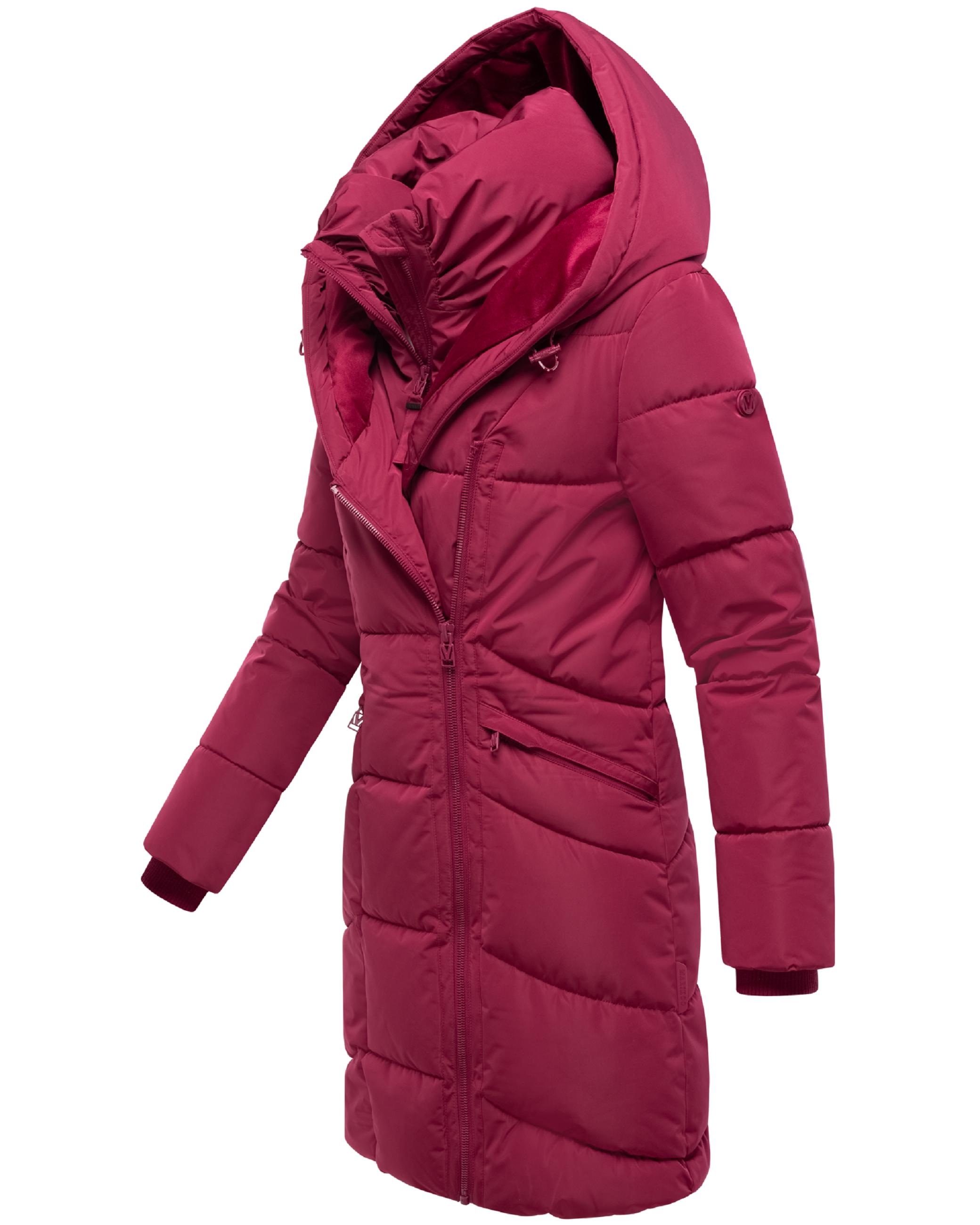 Gesteppter Winter Kurzmantel mit Kapuze "Virenaa 16" Berry Wine