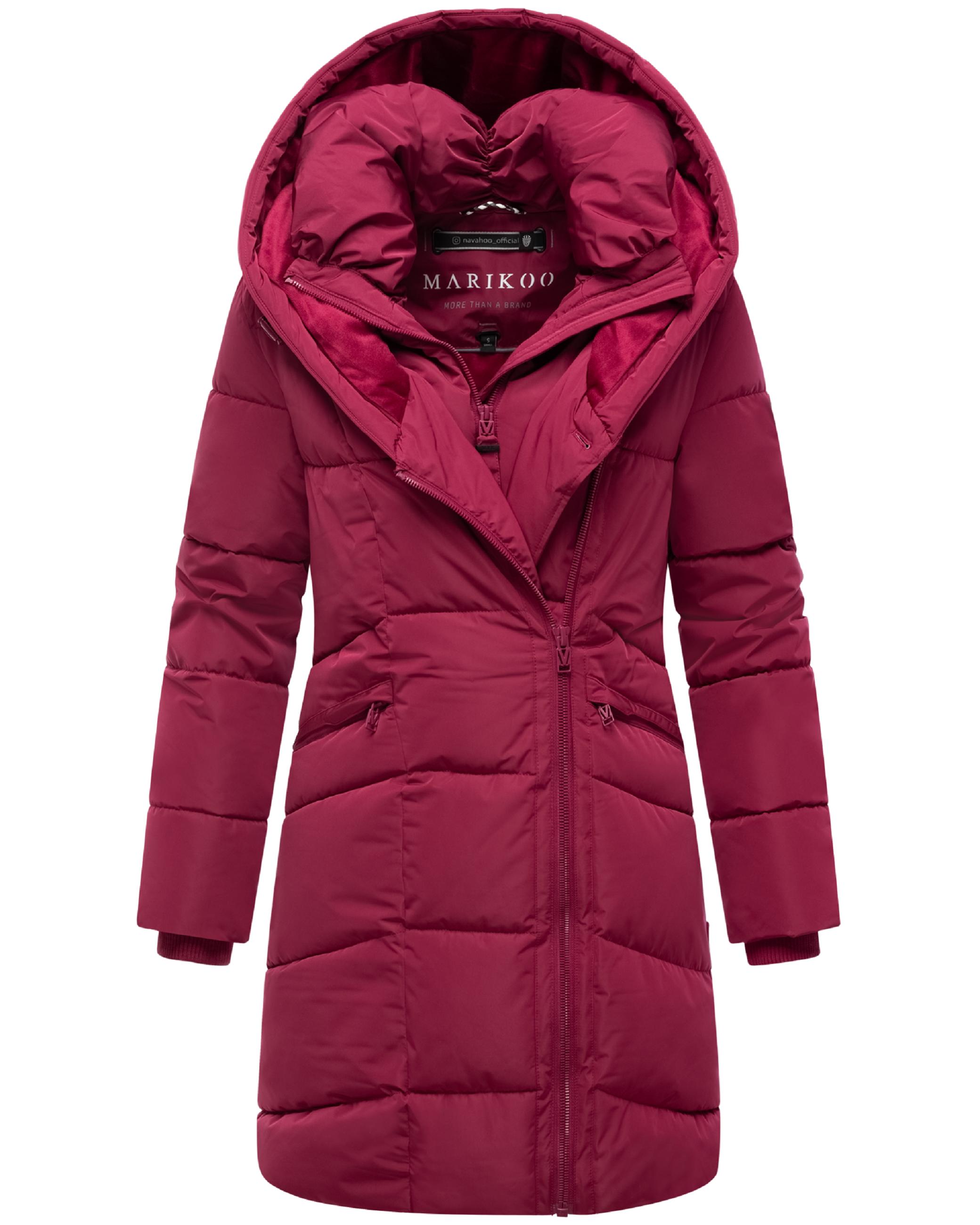 Gesteppter Winter Kurzmantel mit Kapuze "Virenaa 16" Berry Wine