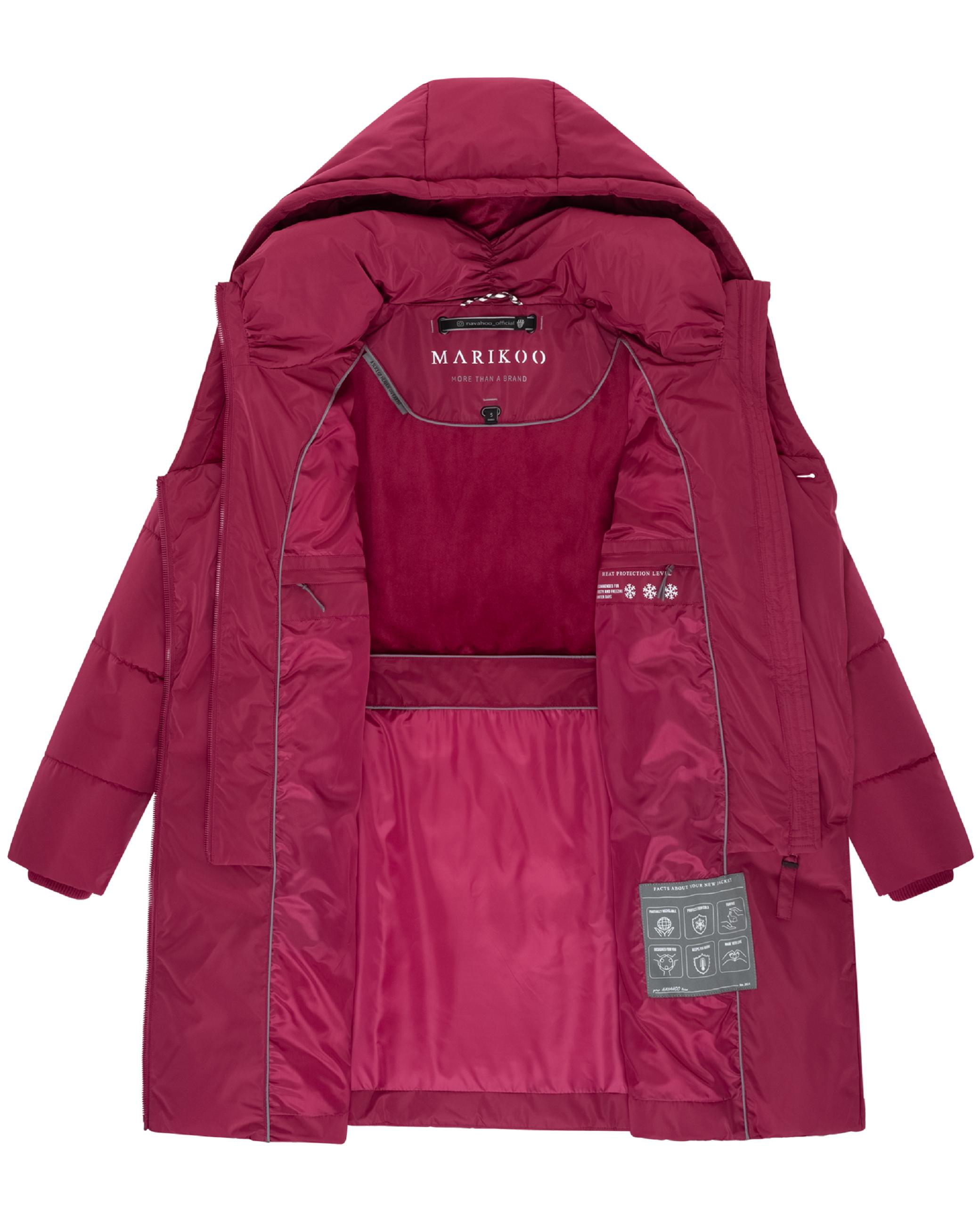 Gesteppter Winter Kurzmantel mit Kapuze "Virenaa 16" Berry Wine