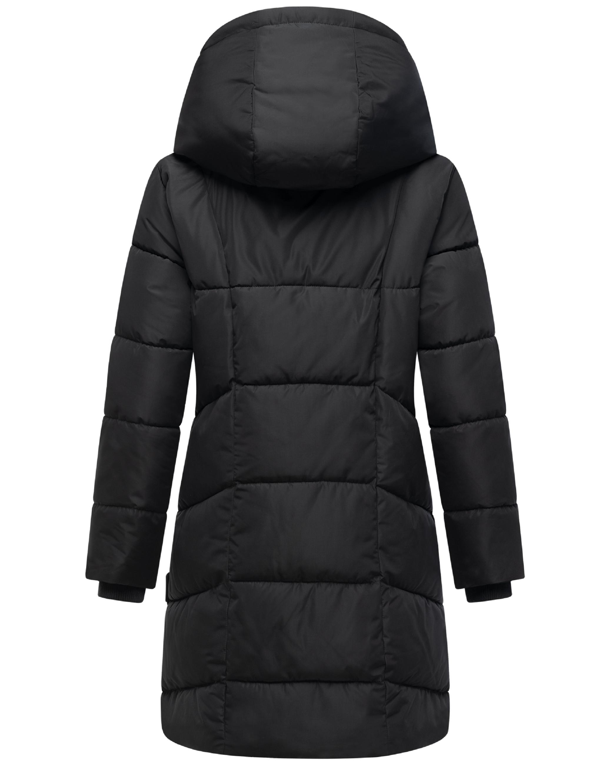 Gesteppter Winter Kurzmantel mit Kapuze "Virenaa 16" Black