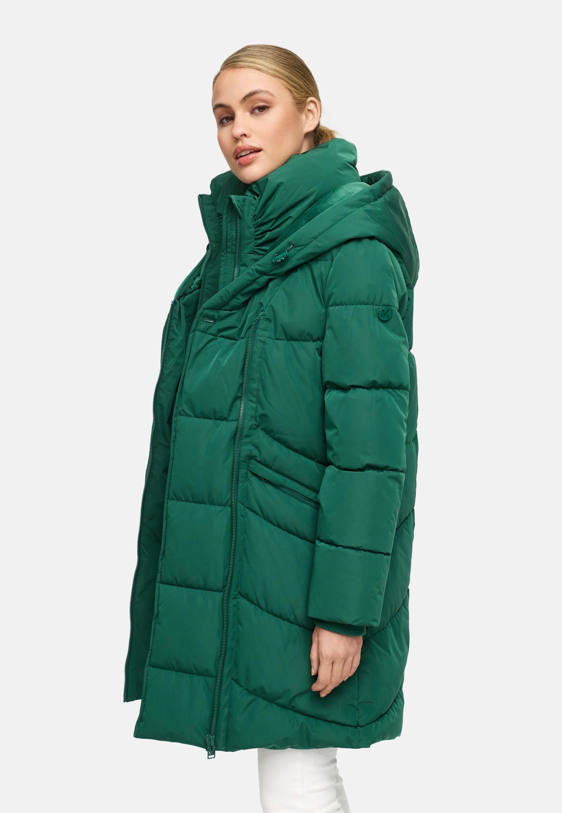 Gesteppter Winter Kurzmantel mit Kapuze "Virenaa 16" Evergreen