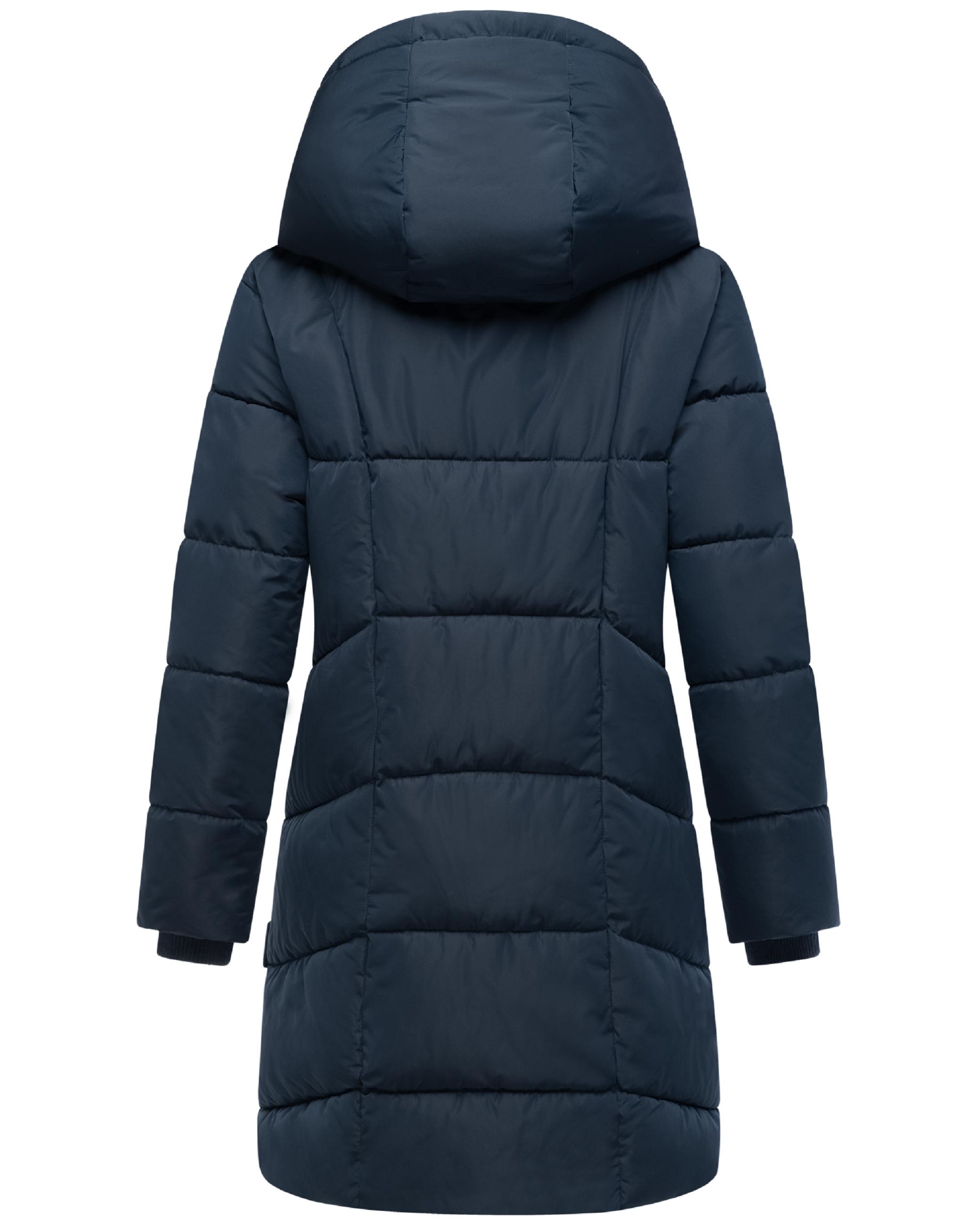 Gesteppter Winter Kurzmantel mit Kapuze "Virenaa 16" Navy