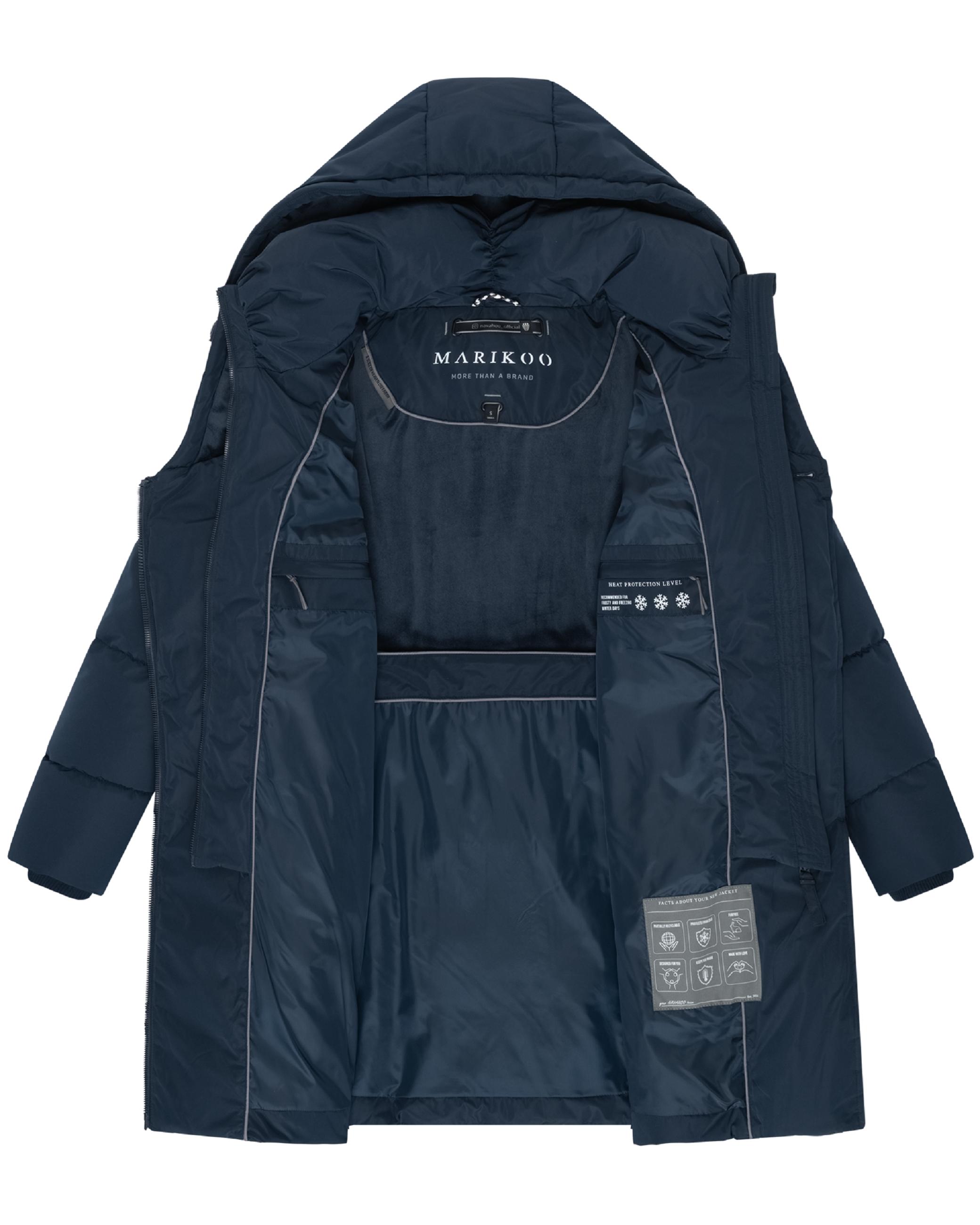 Gesteppter Winter Kurzmantel mit Kapuze "Virenaa 16" Navy