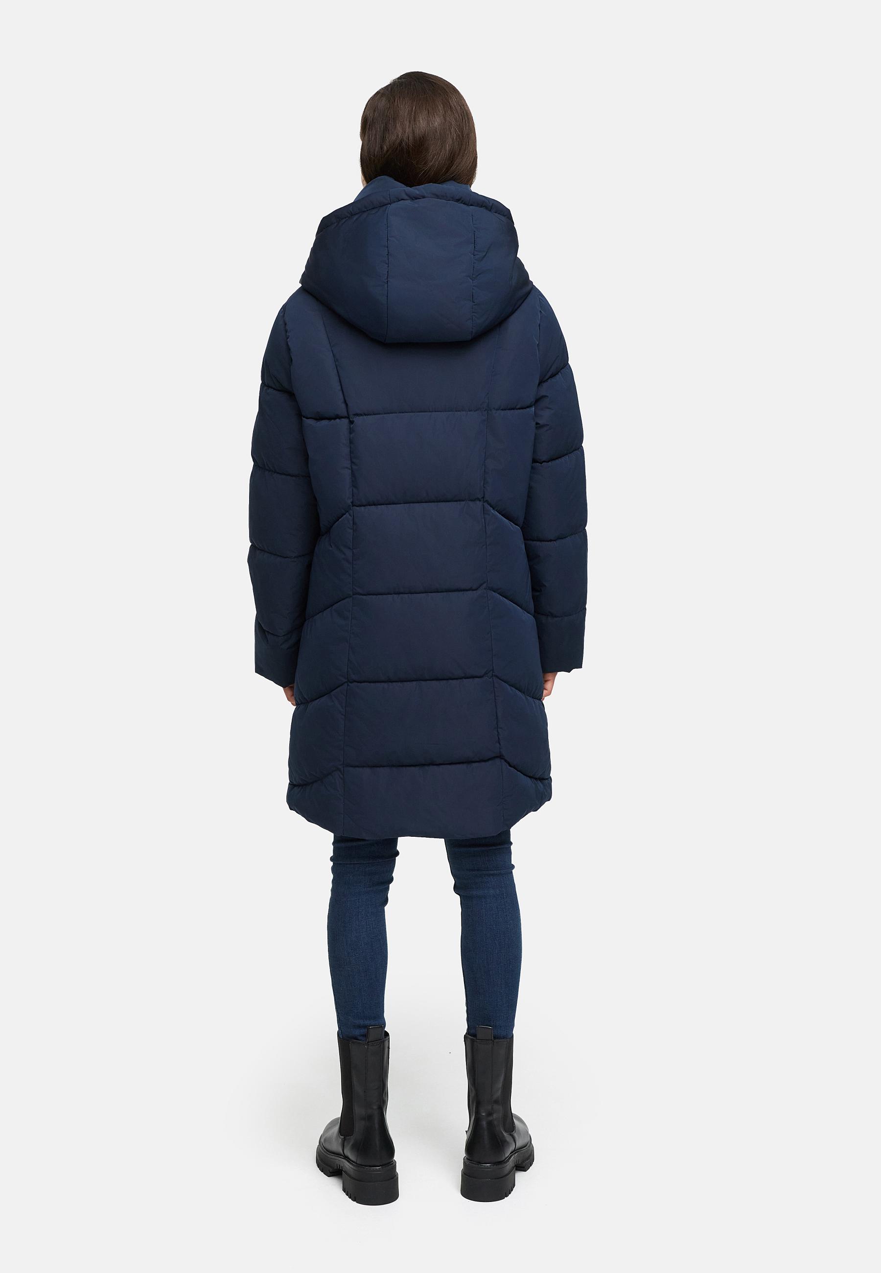 Gesteppter Winter Kurzmantel mit Kapuze "Virenaa 16" Navy