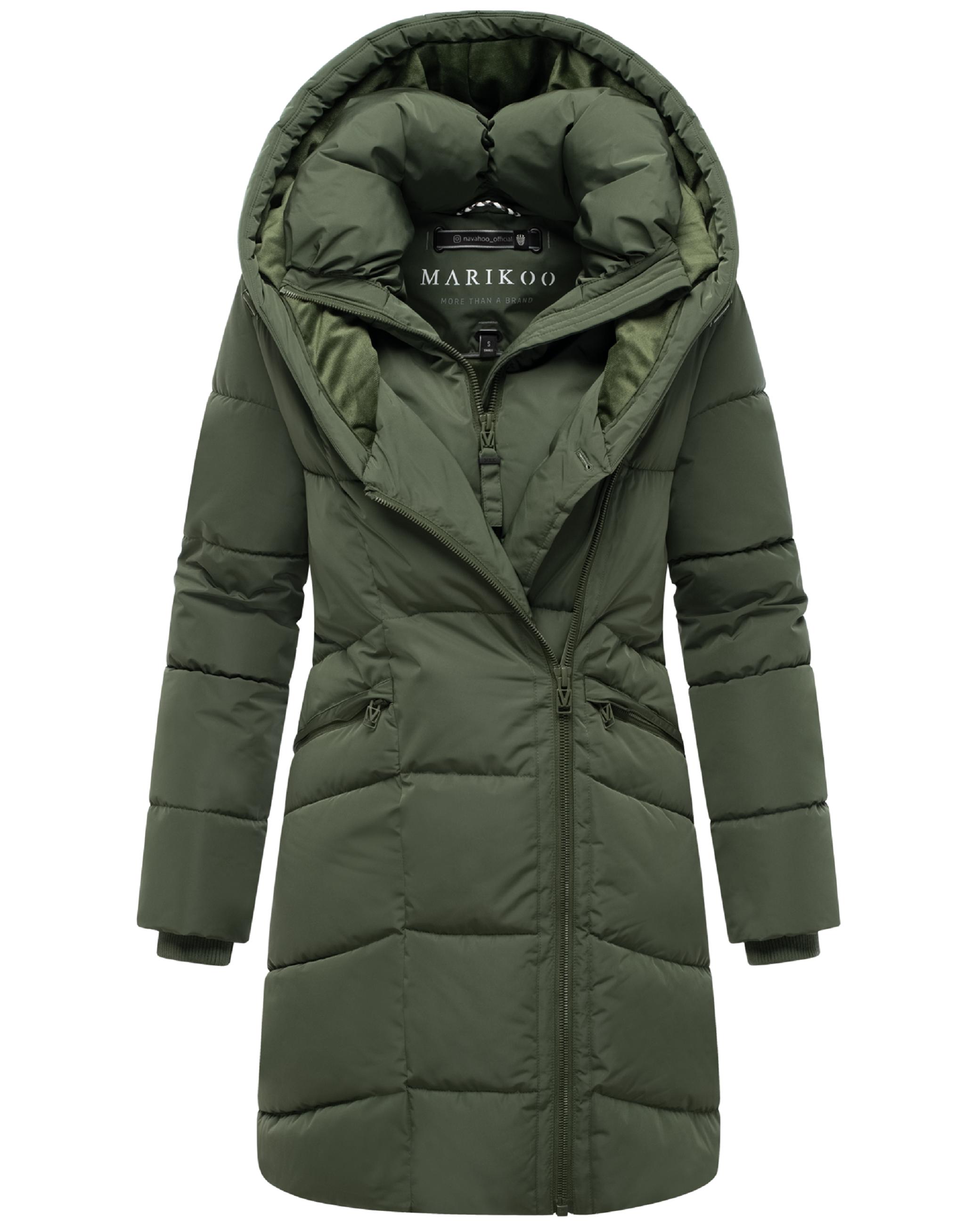 Gesteppter Winter Kurzmantel mit Kapuze "Virenaa 16" Pine Olive