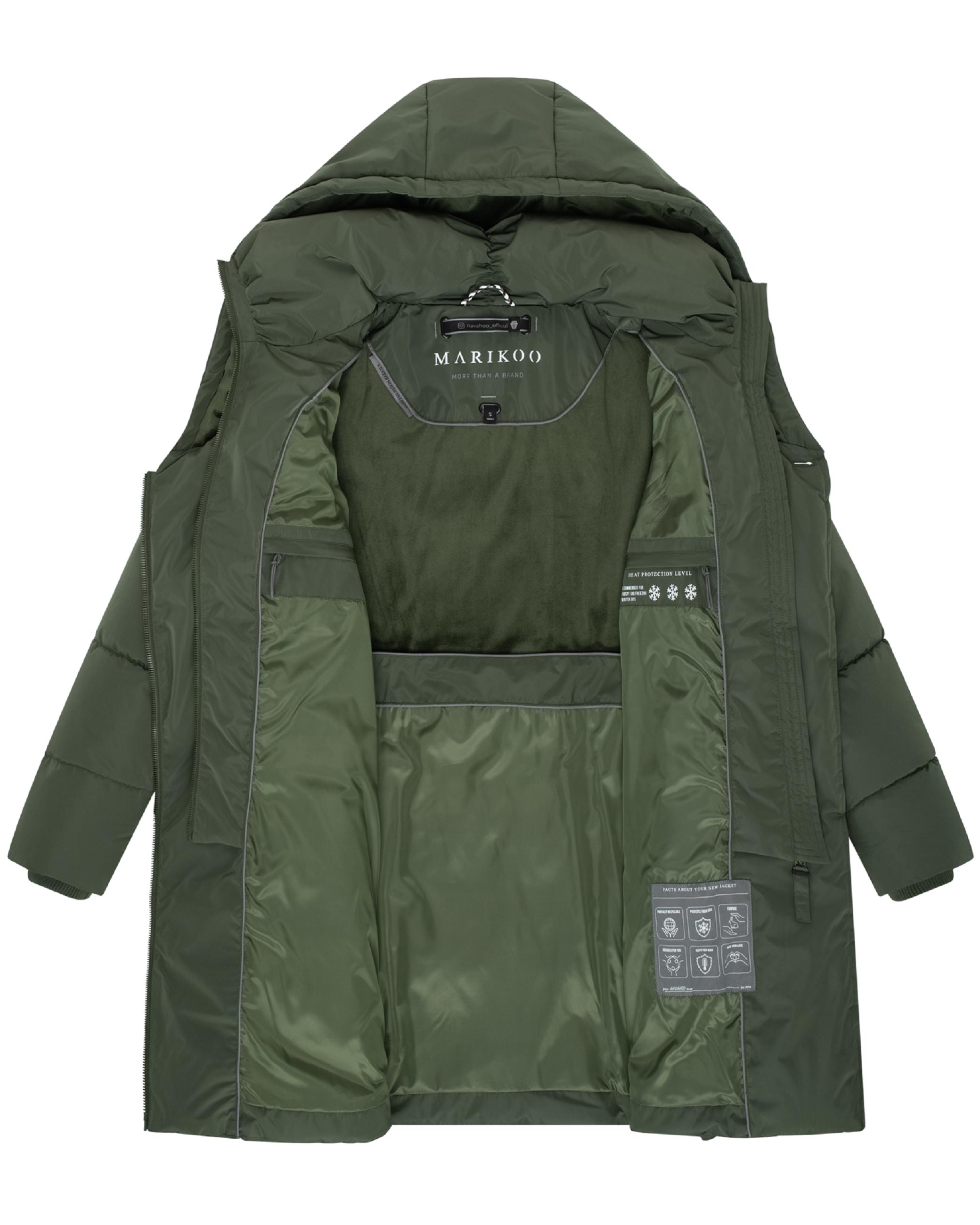Gesteppter Winter Kurzmantel mit Kapuze "Virenaa 16" Pine Olive