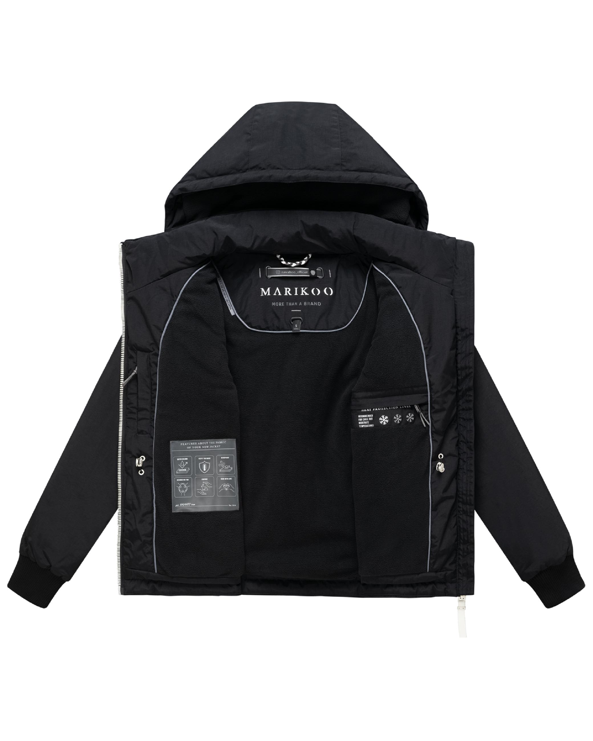 Gefütterte Übergangsjacke mit Kapuze "Vivii 16" Black