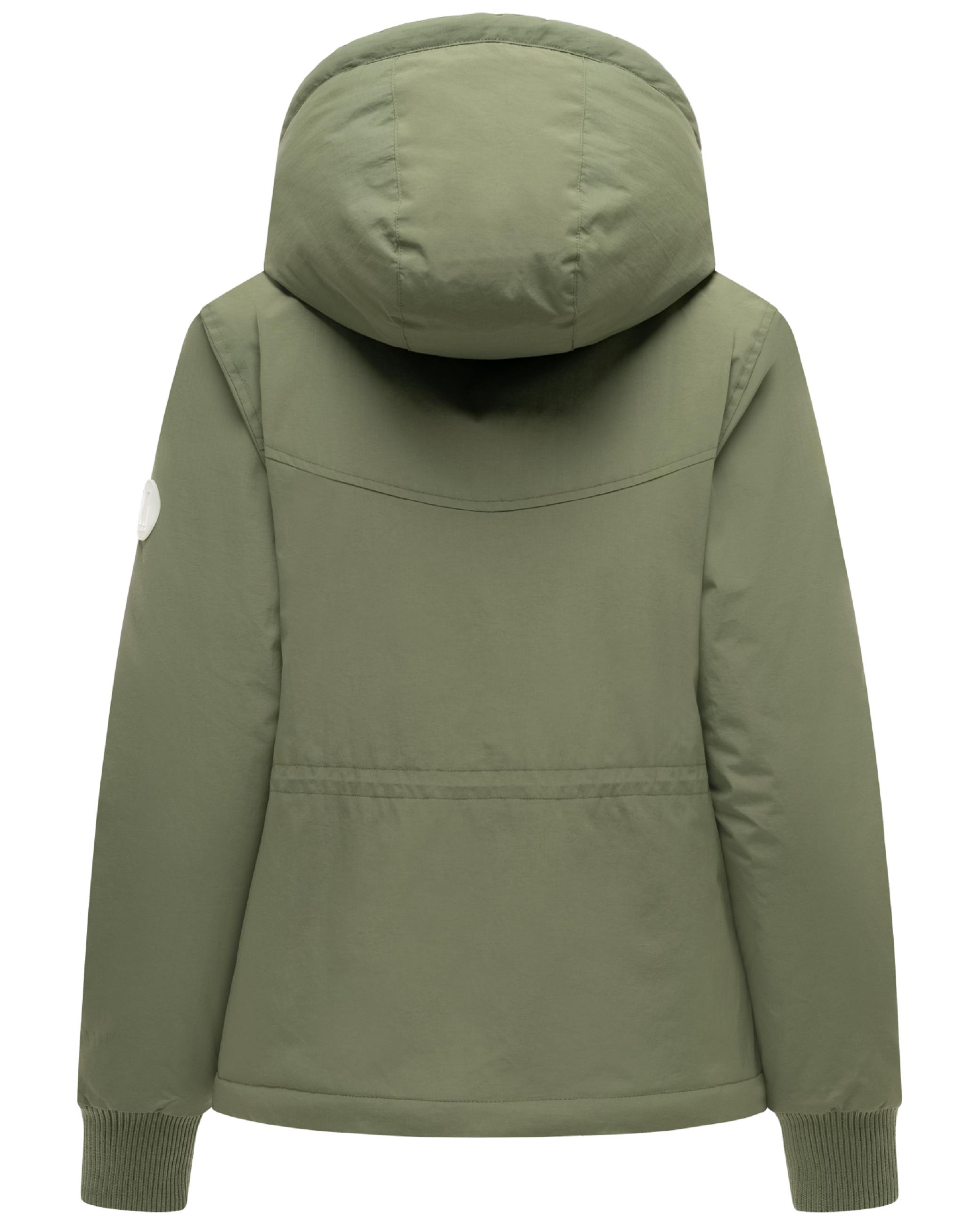 Gefütterte Übergangsjacke mit Kapuze "Vivii 16" Olive Leaf