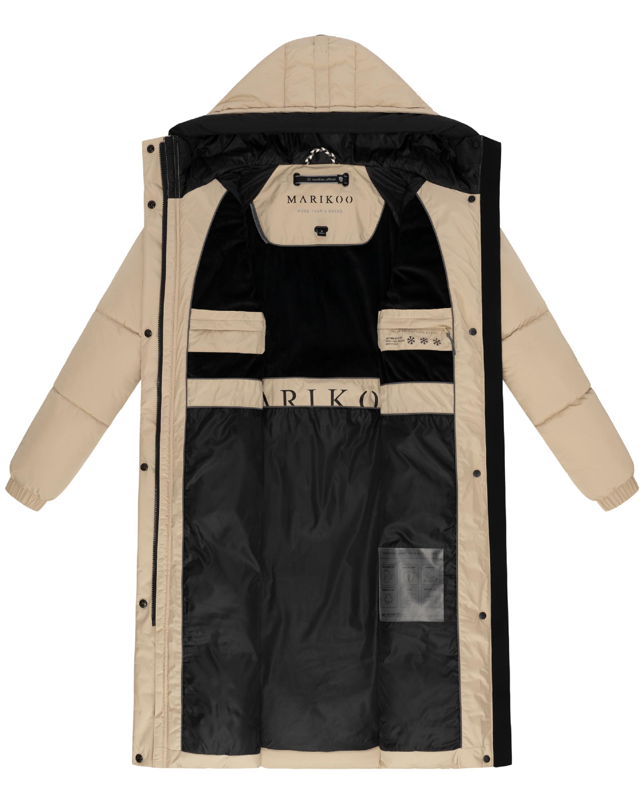 Winter Steppmantel mit seitlichen Gehschlitzen "Yaskaa 16" Beige