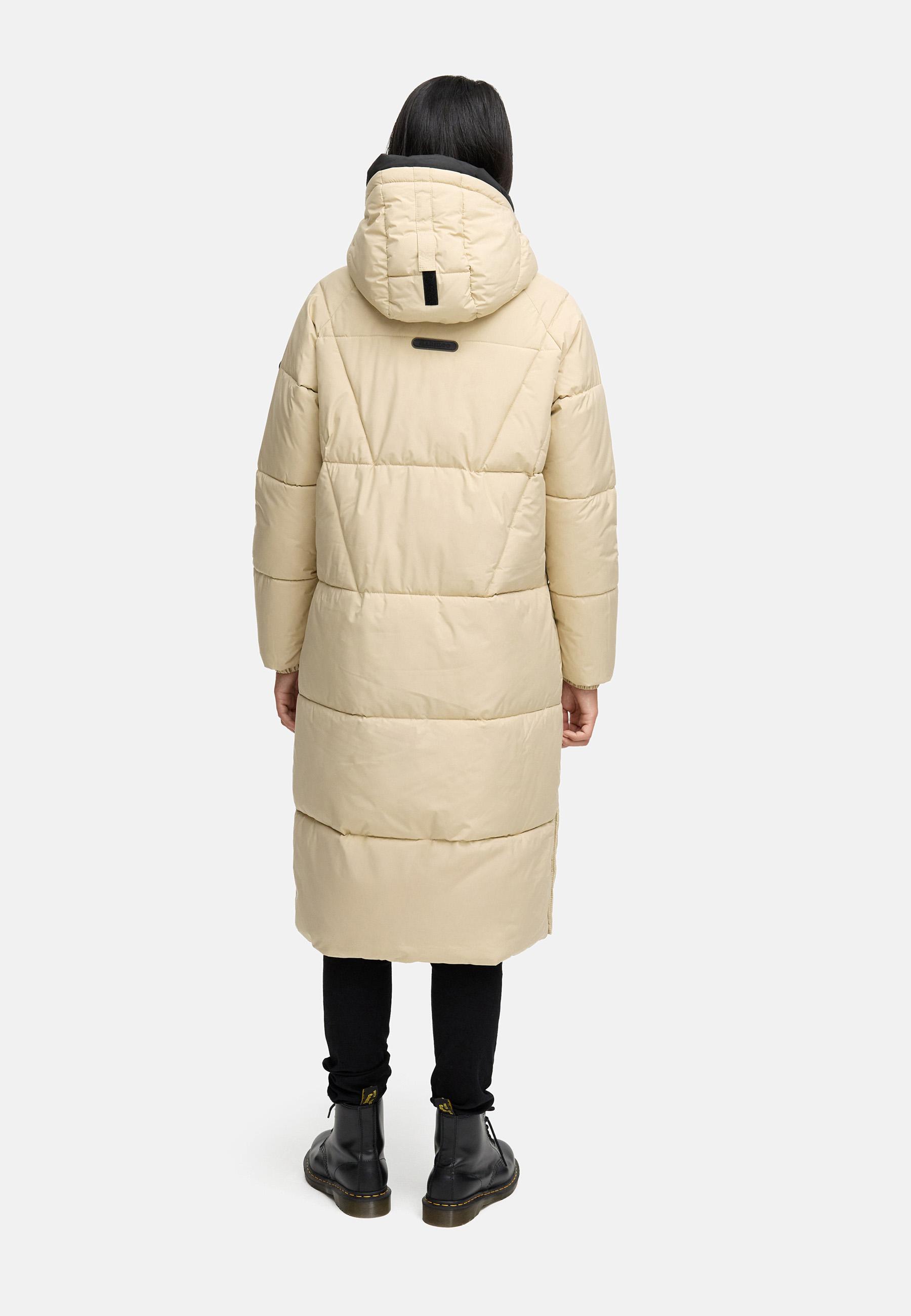 Winter Steppmantel mit seitlichen Gehschlitzen "Yaskaa 16" Beige