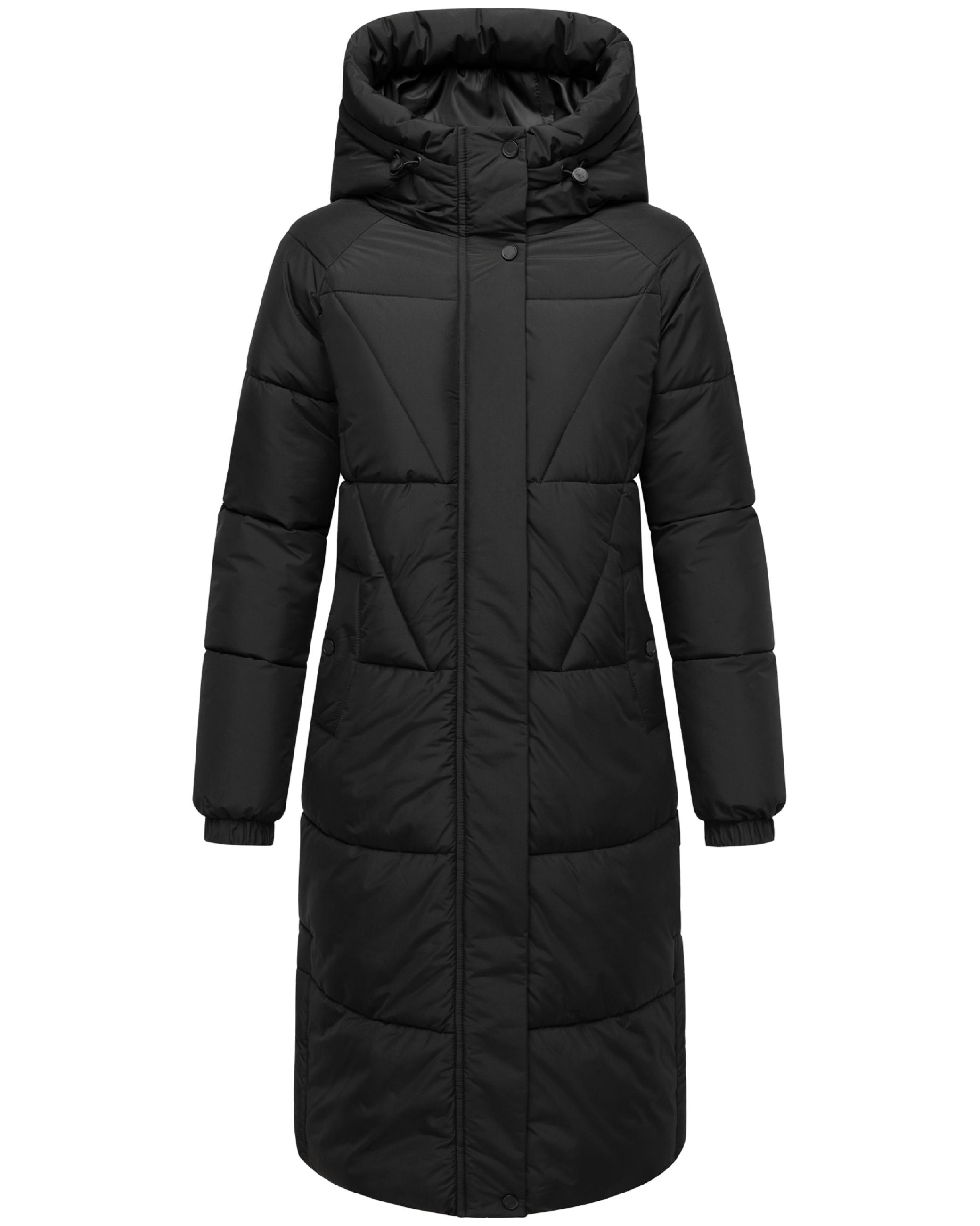Winter Steppmantel mit seitlichen Gehschlitzen "Yaskaa 16" Black
