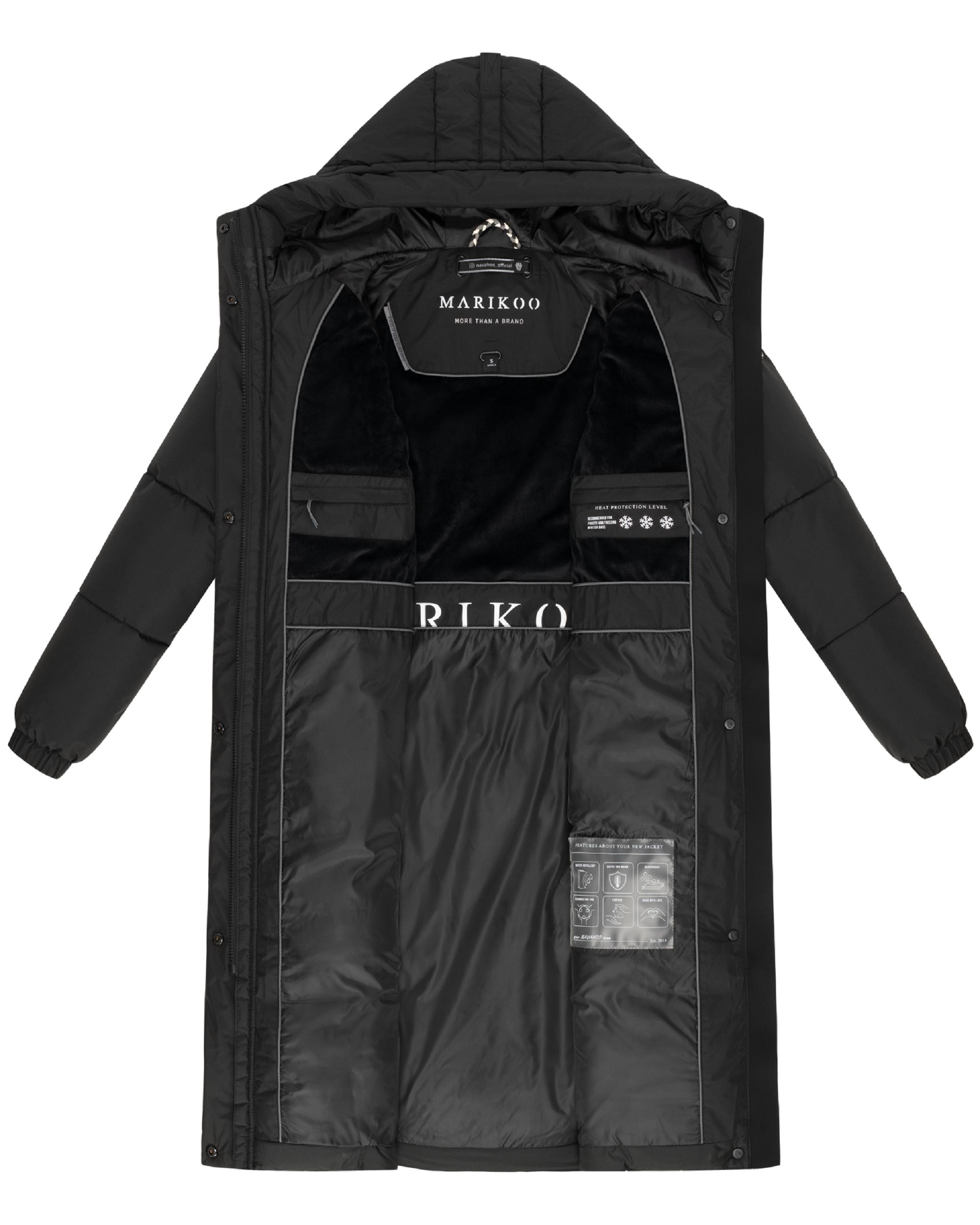Winter Steppmantel mit seitlichen Gehschlitzen "Yaskaa 16" Black