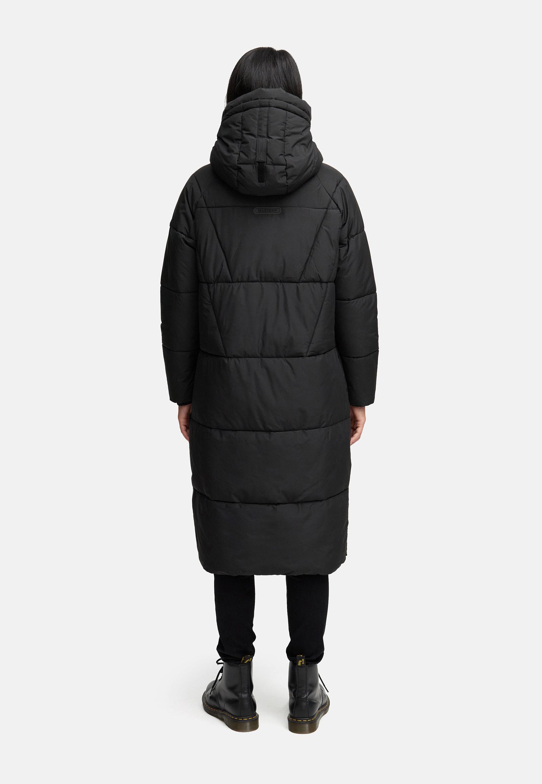 Winter Steppmantel mit seitlichen Gehschlitzen "Yaskaa 16" Black