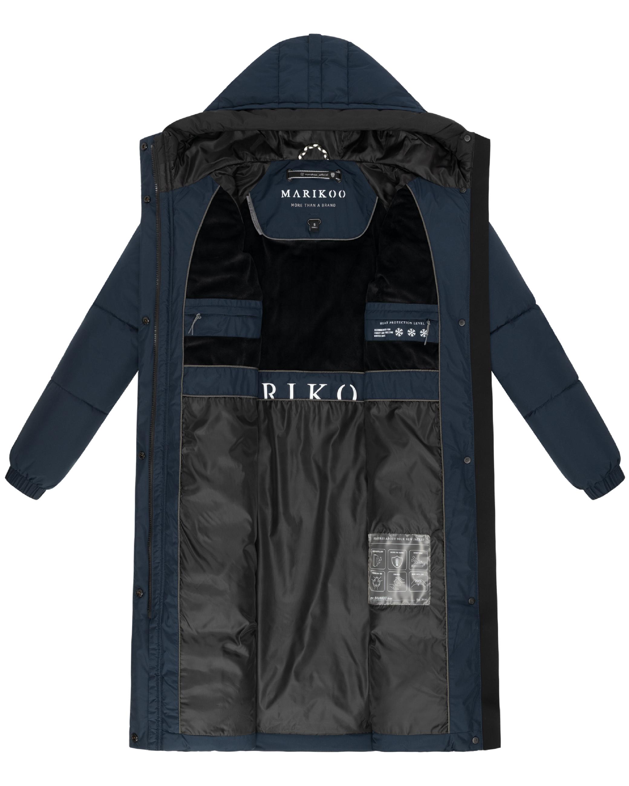 Winter Steppmantel mit seitlichen Gehschlitzen "Yaskaa 16" Navy
