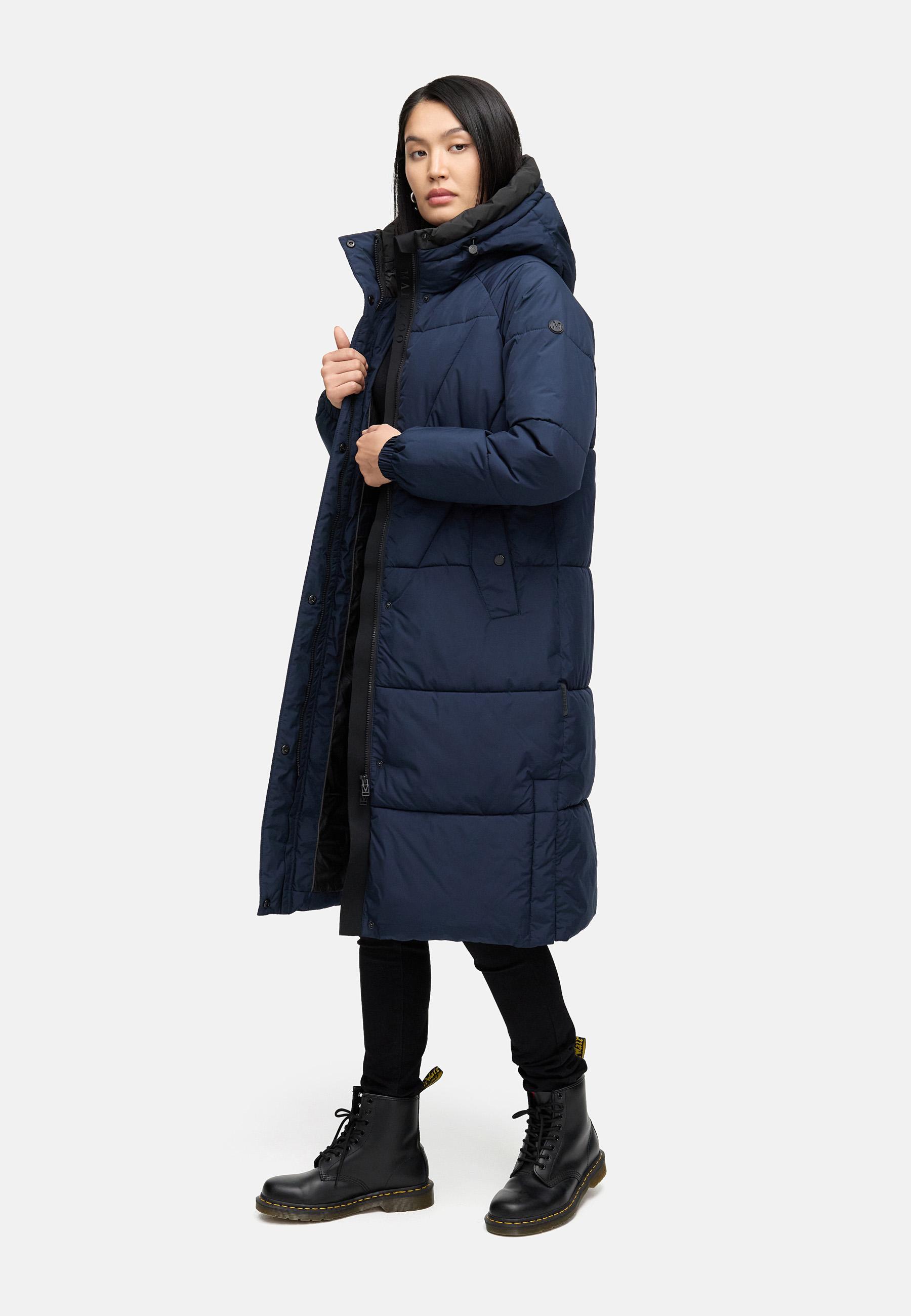 Winter Steppmantel mit seitlichen Gehschlitzen "Yaskaa 16" Navy