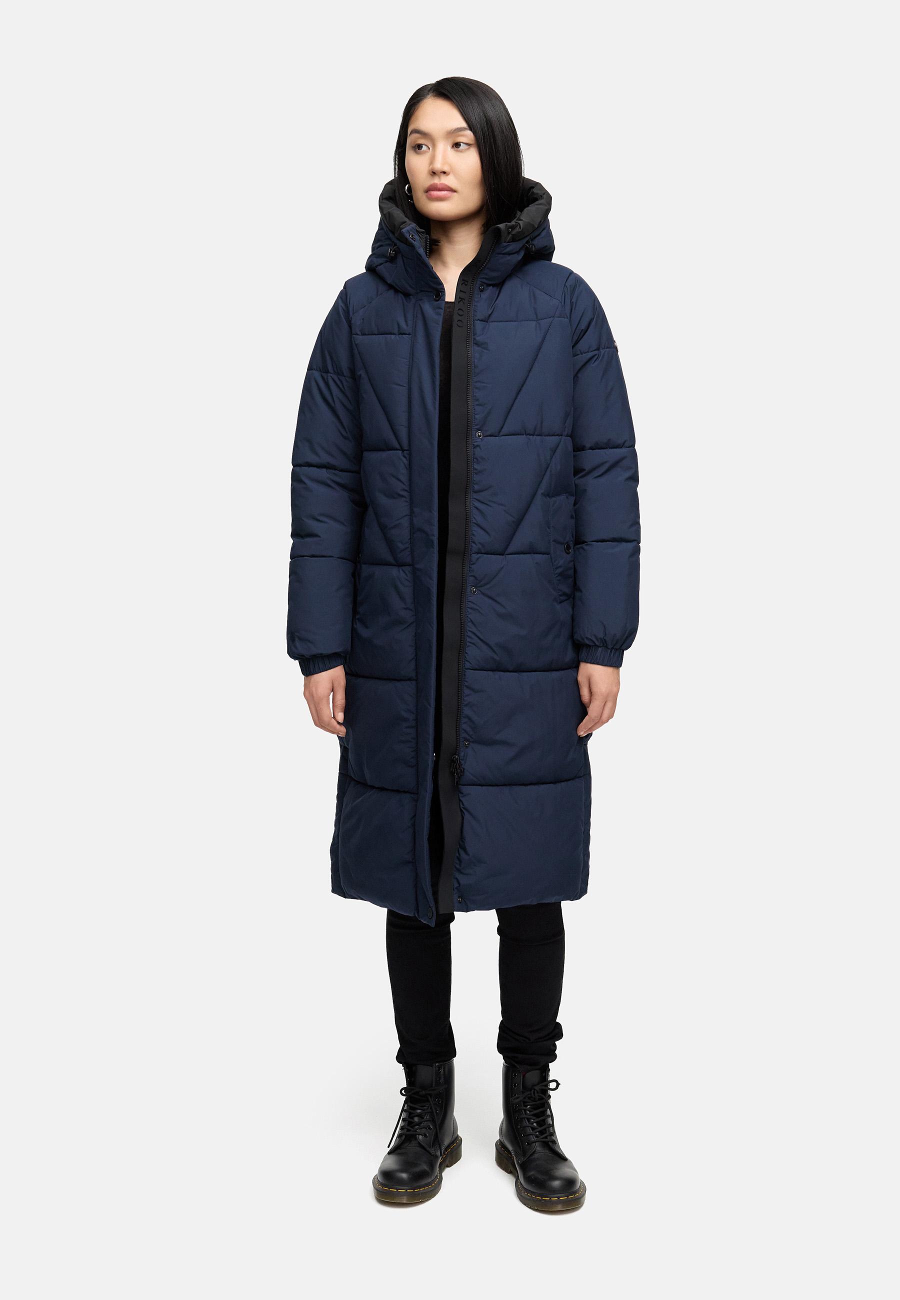 Winter Steppmantel mit seitlichen Gehschlitzen "Yaskaa 16" Navy