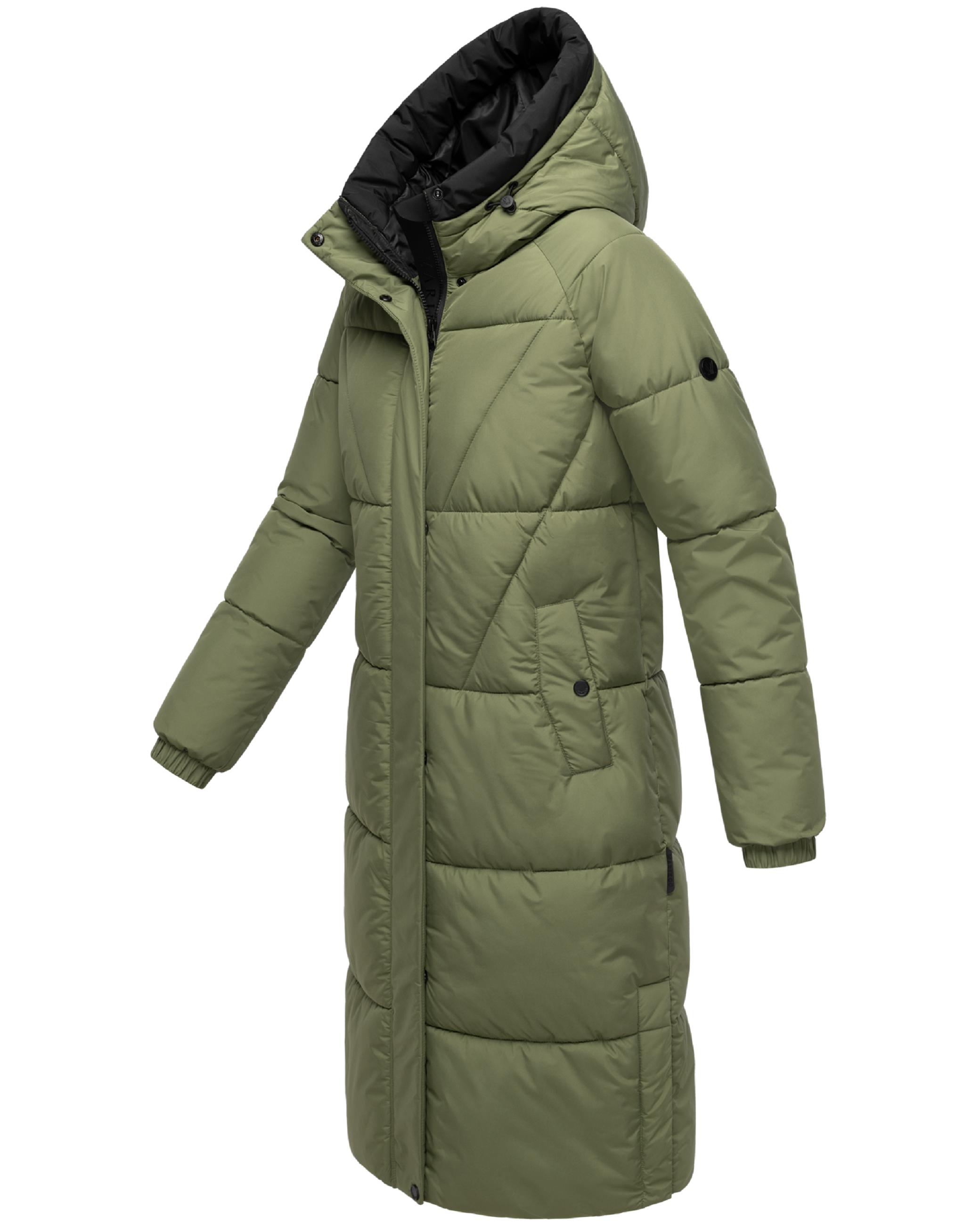 Winter Steppmantel mit seitlichen Gehschlitzen "Yaskaa 16" Olive Leaf