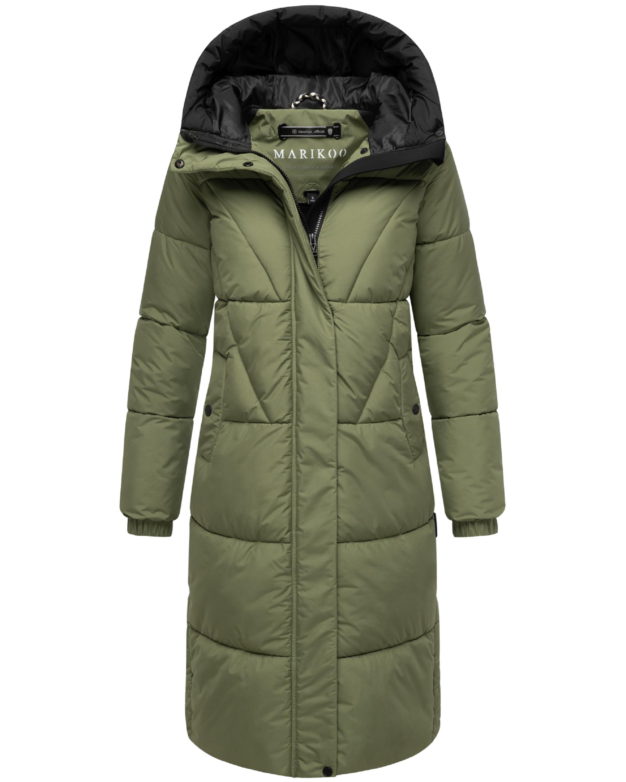 Winter Steppmantel mit seitlichen Gehschlitzen "Yaskaa 16" Olive Leaf